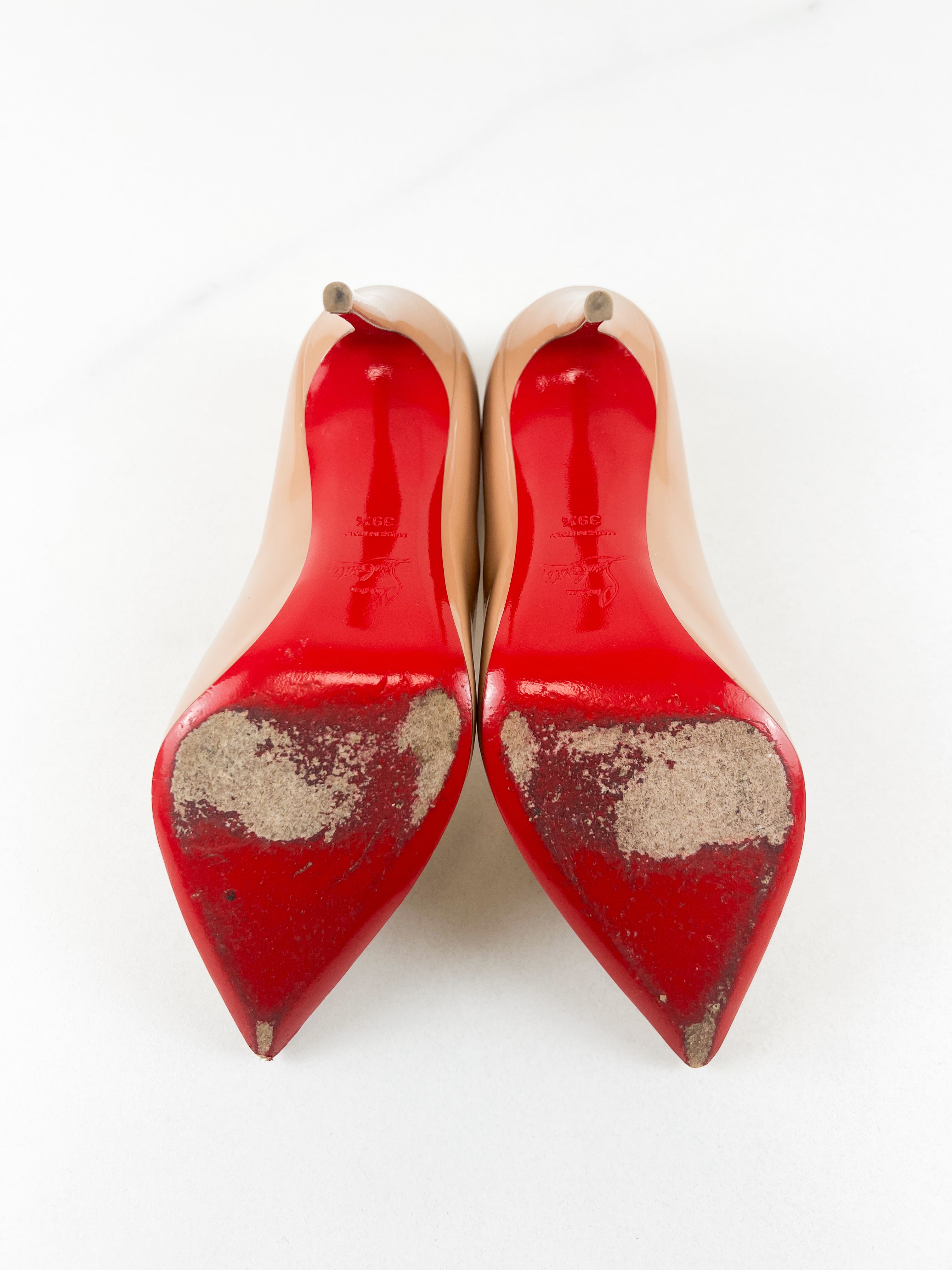 Christian Louboutin Beige So Kate 110 Patent Size 39.5