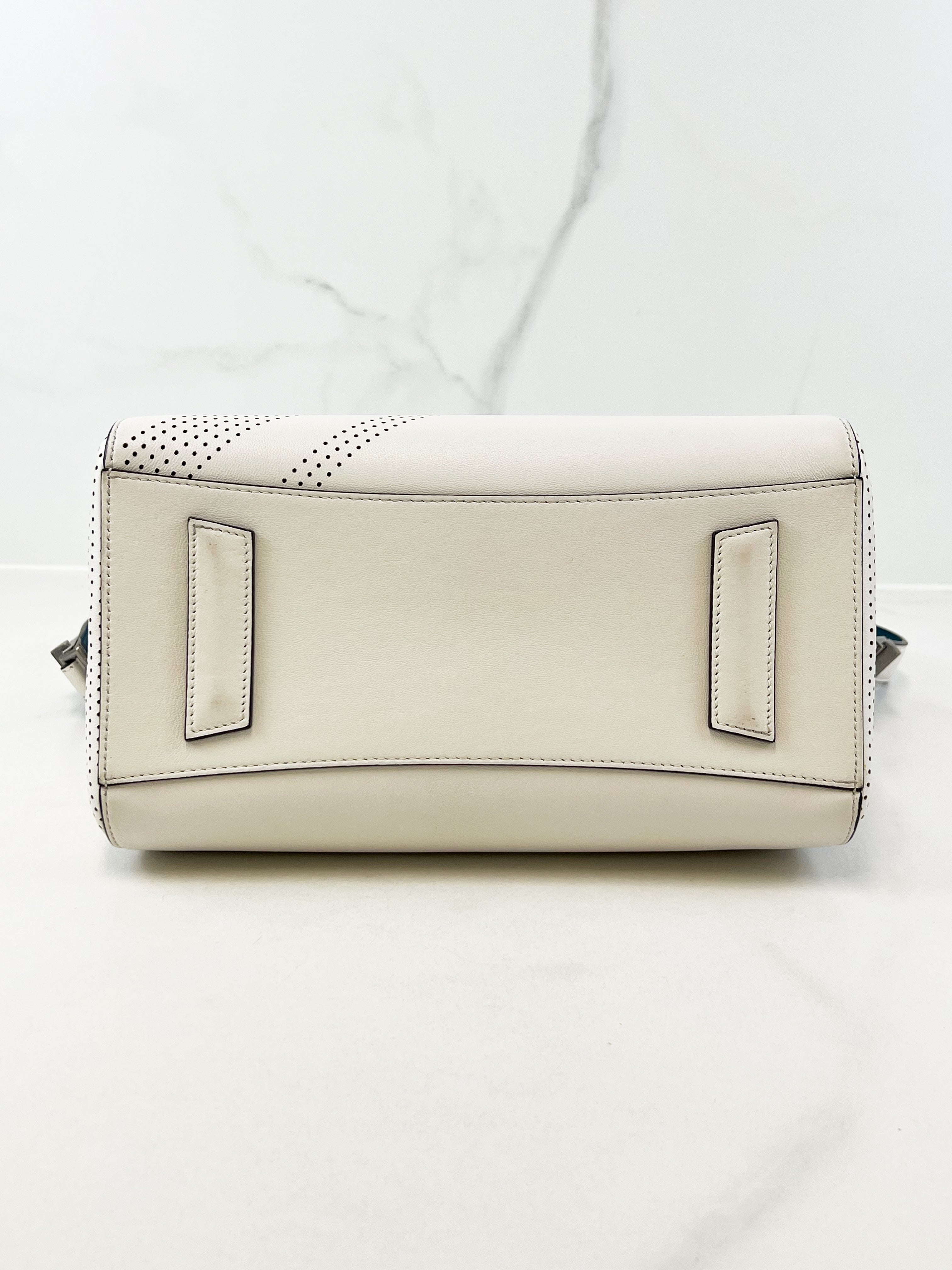 Givenchy Antigona Leather Small White Shoulder Bag