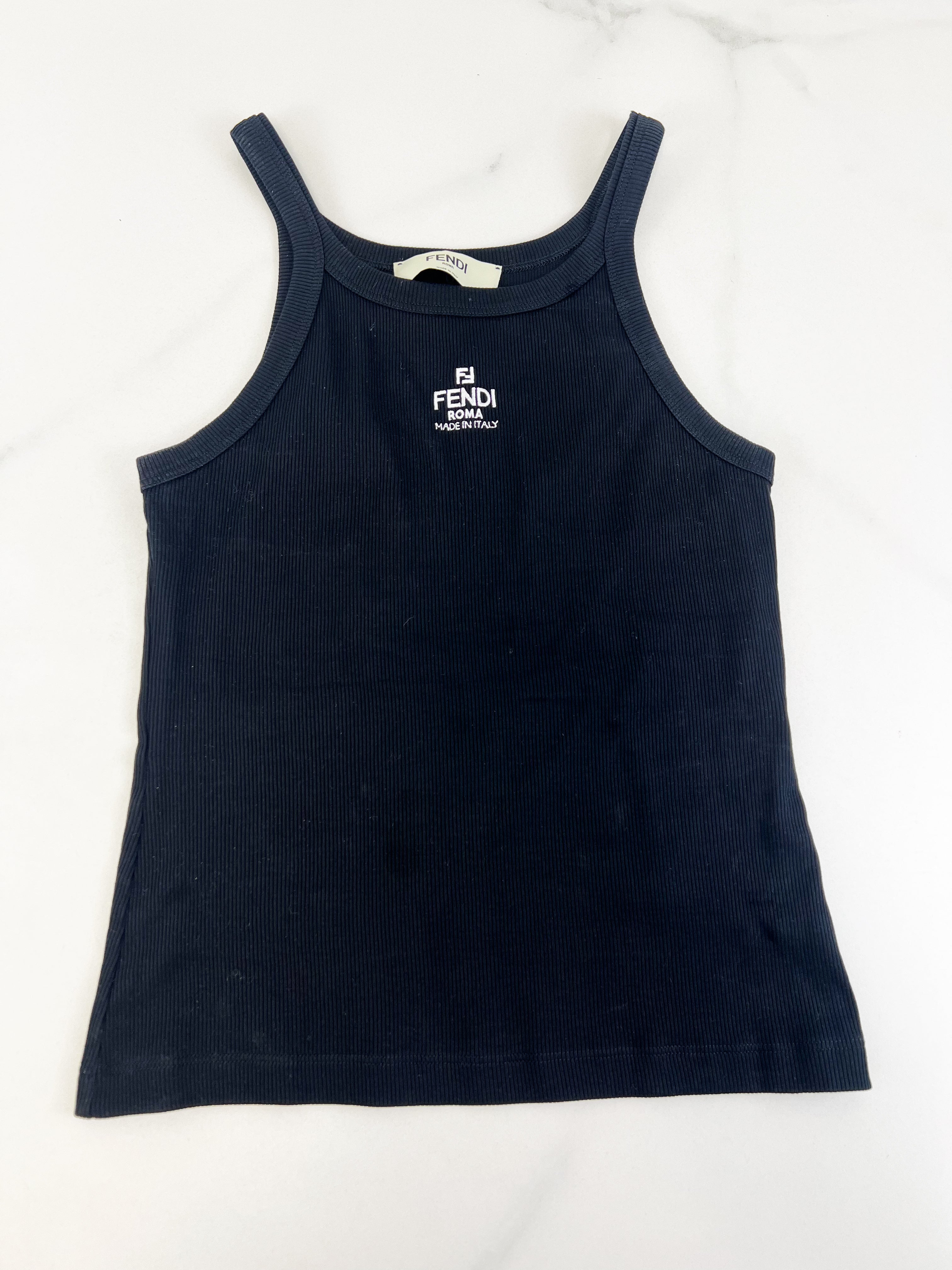 Fendi Black Cotton Top Size Small