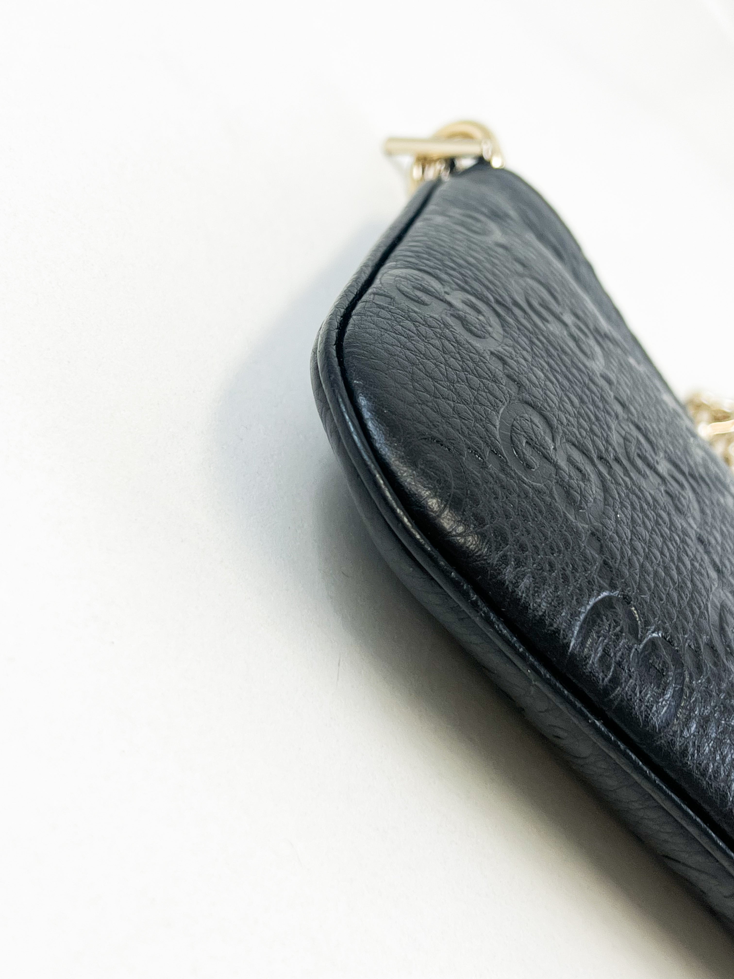 Gucci GG Emblem Mini Debossed Shoulder Bag