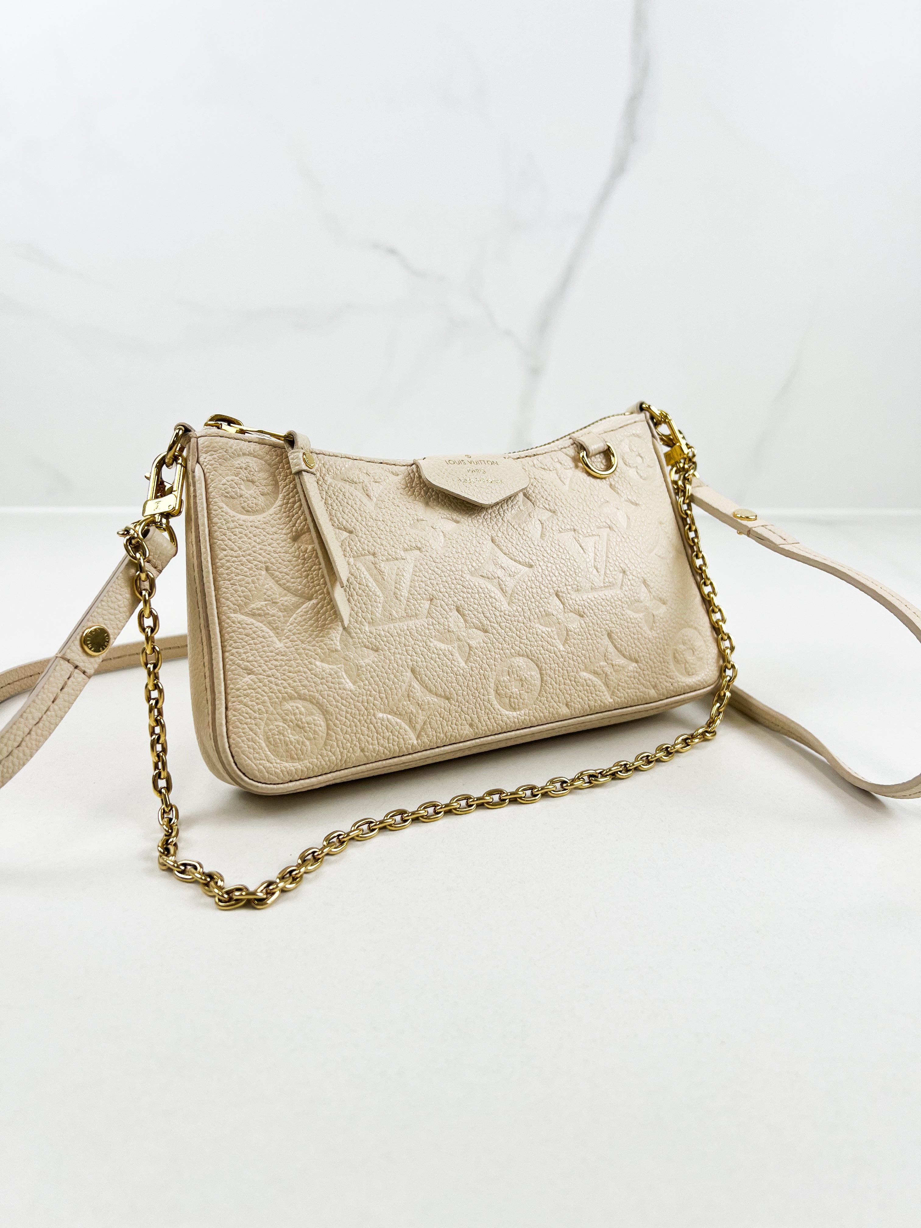 Louis Vuitton Cream Easy Pouch On Strap