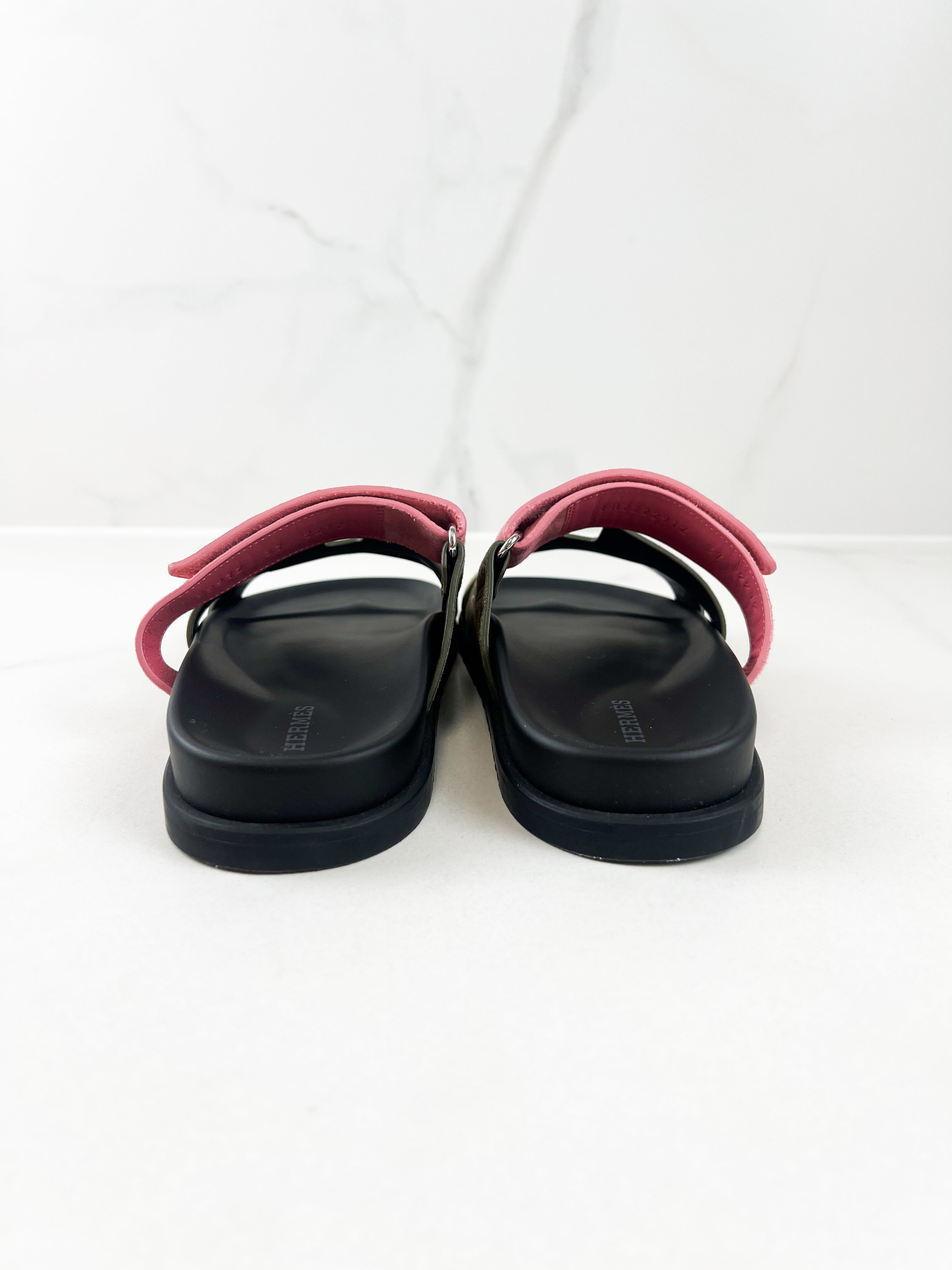 Hermes Chypre Sandals in Toundra Rose Size 37