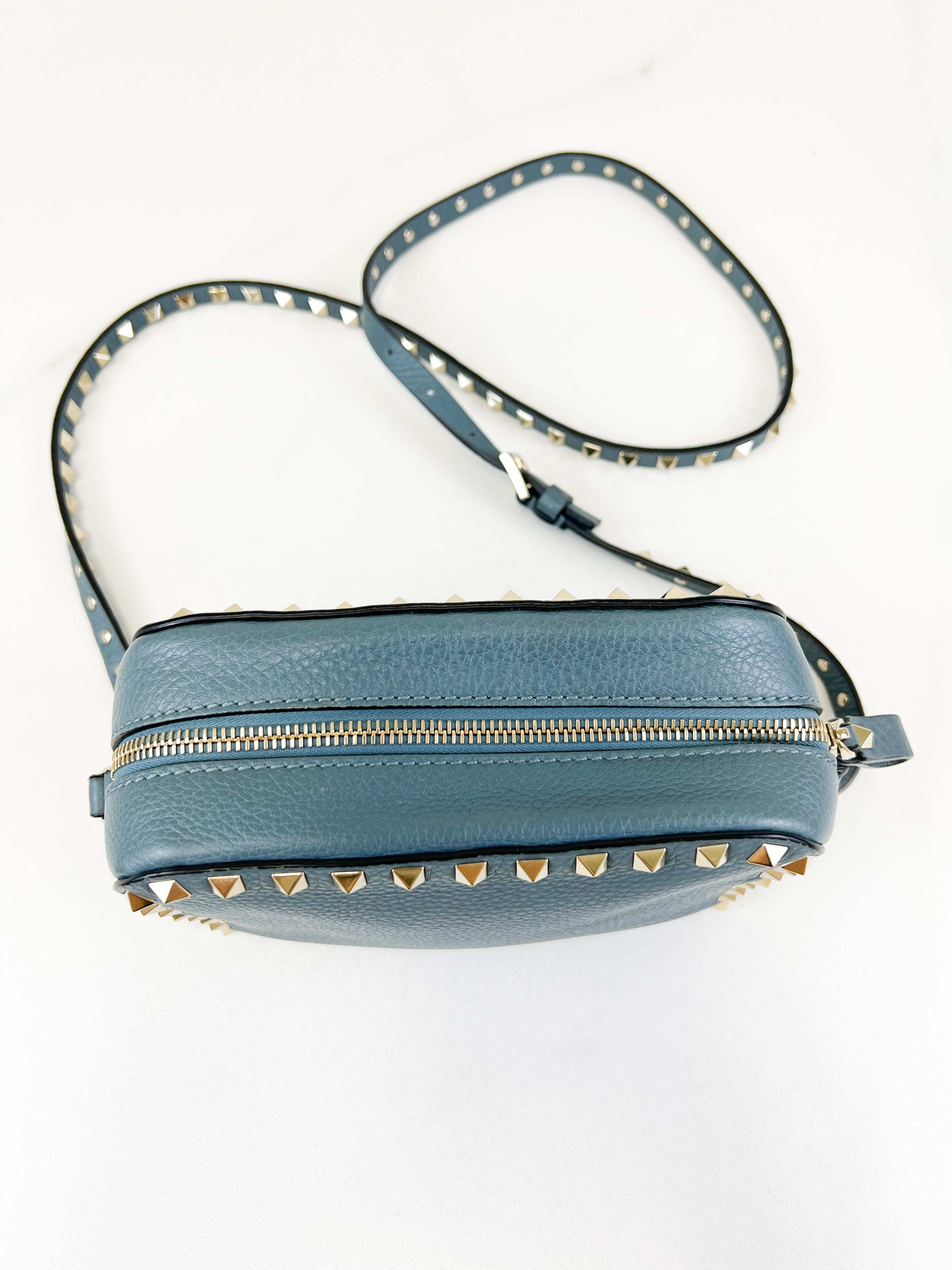 Valentino Garavani Blue Rockstud Crossbody Bag