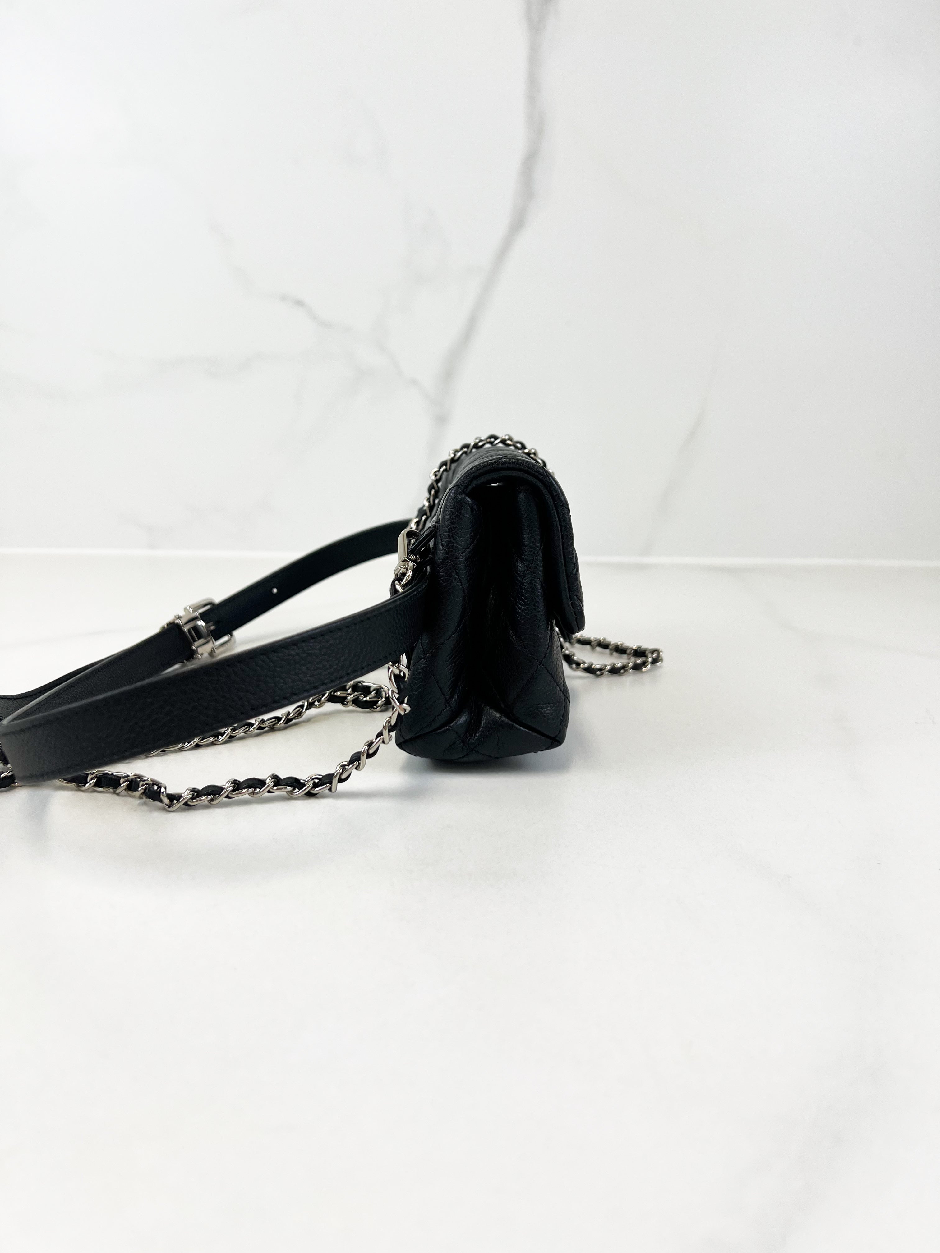 Chanel Quilted 2.55 Quilted Belt Bag with Crossbody Chain