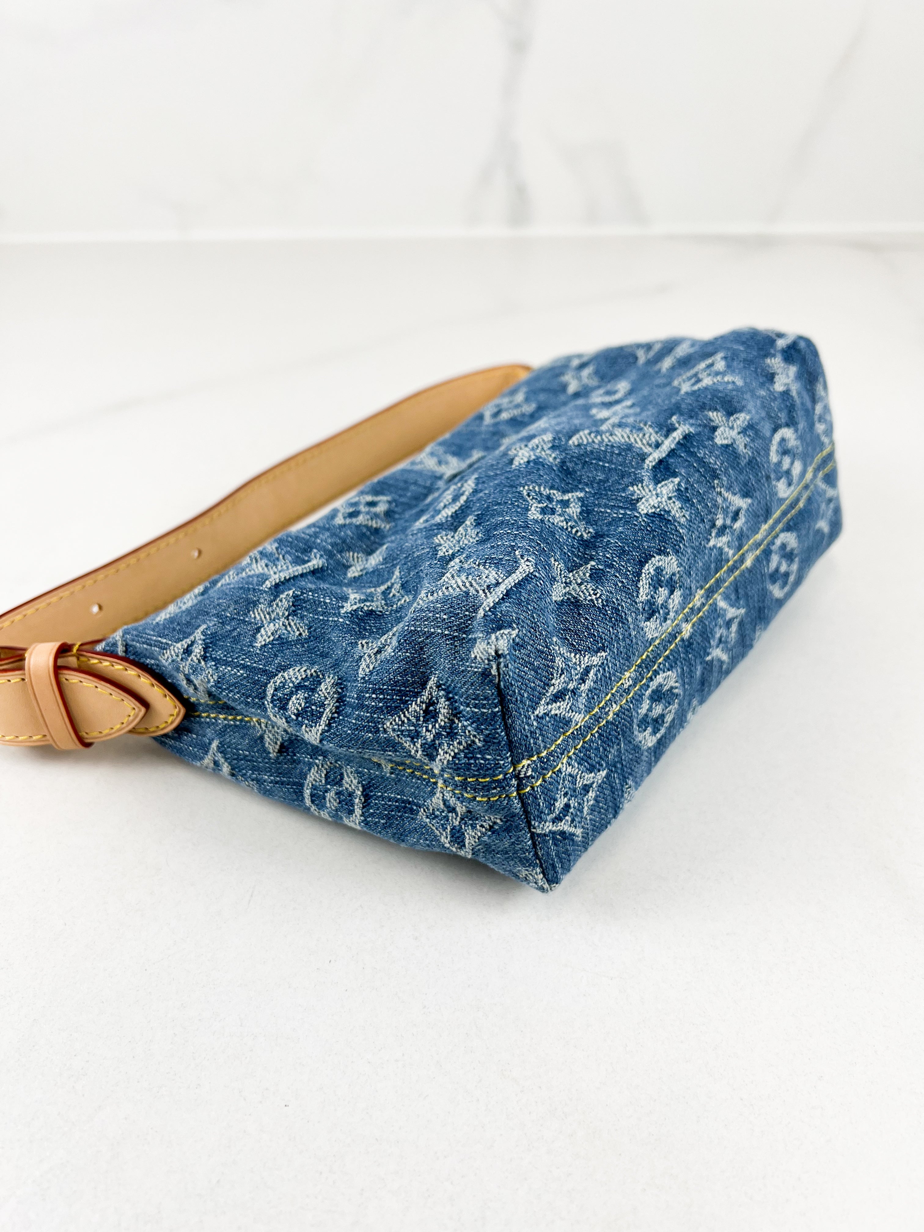 Louis Vuitton Hills Pochette Bag in Denim Monogram Canvas