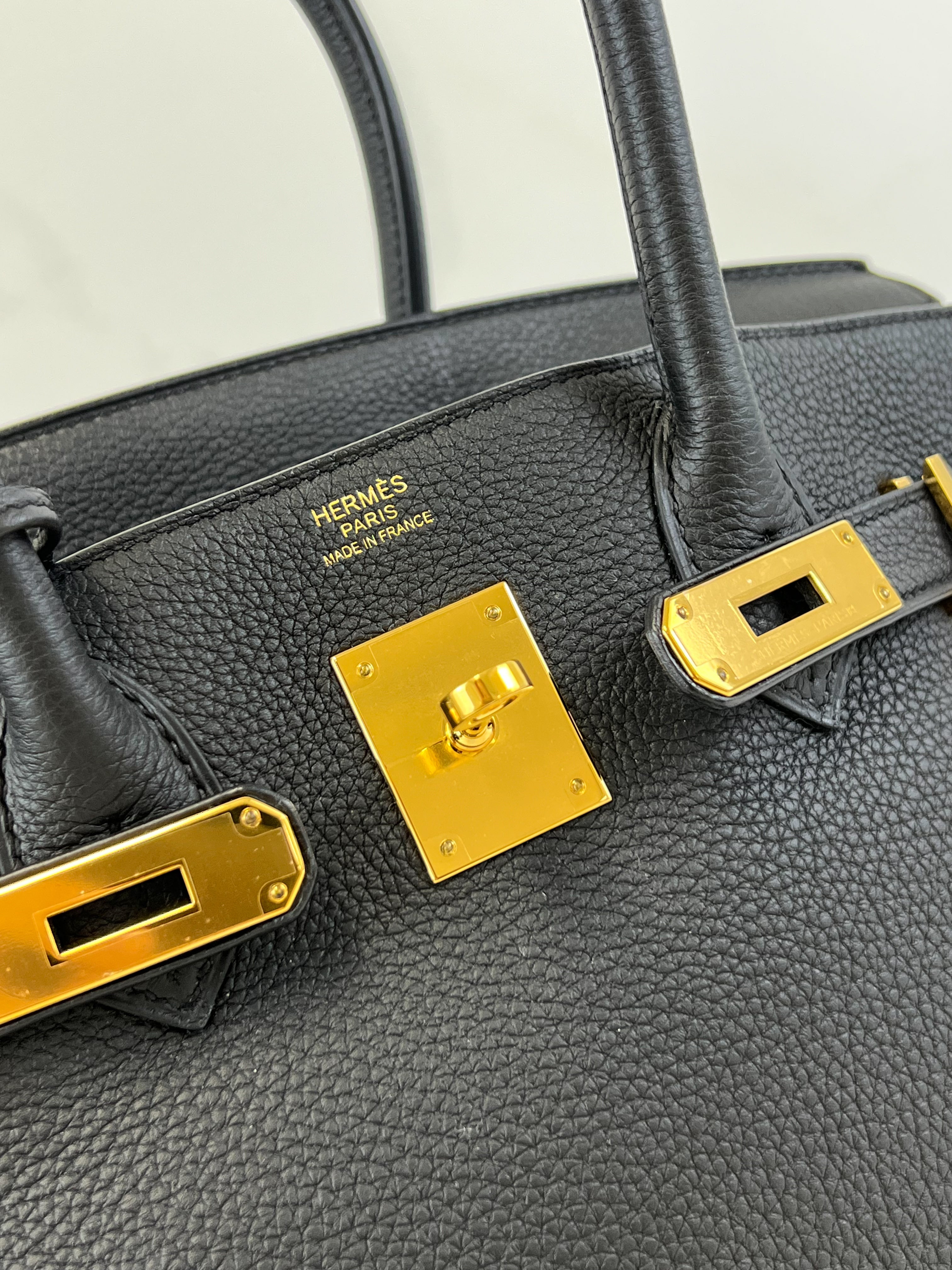 Hermes Togo Noir Birkin 30 with GHW