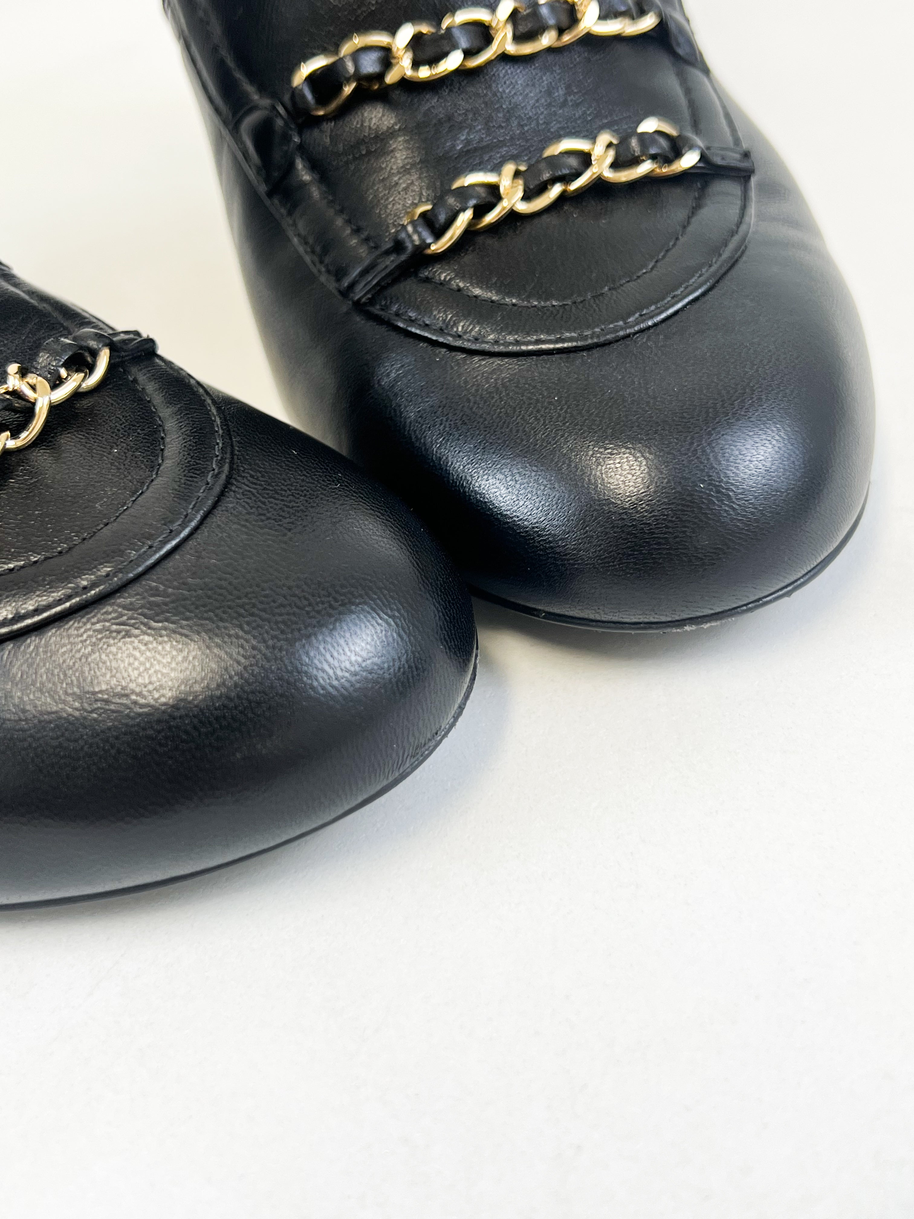 Chanel Black Chain Boot Size 39