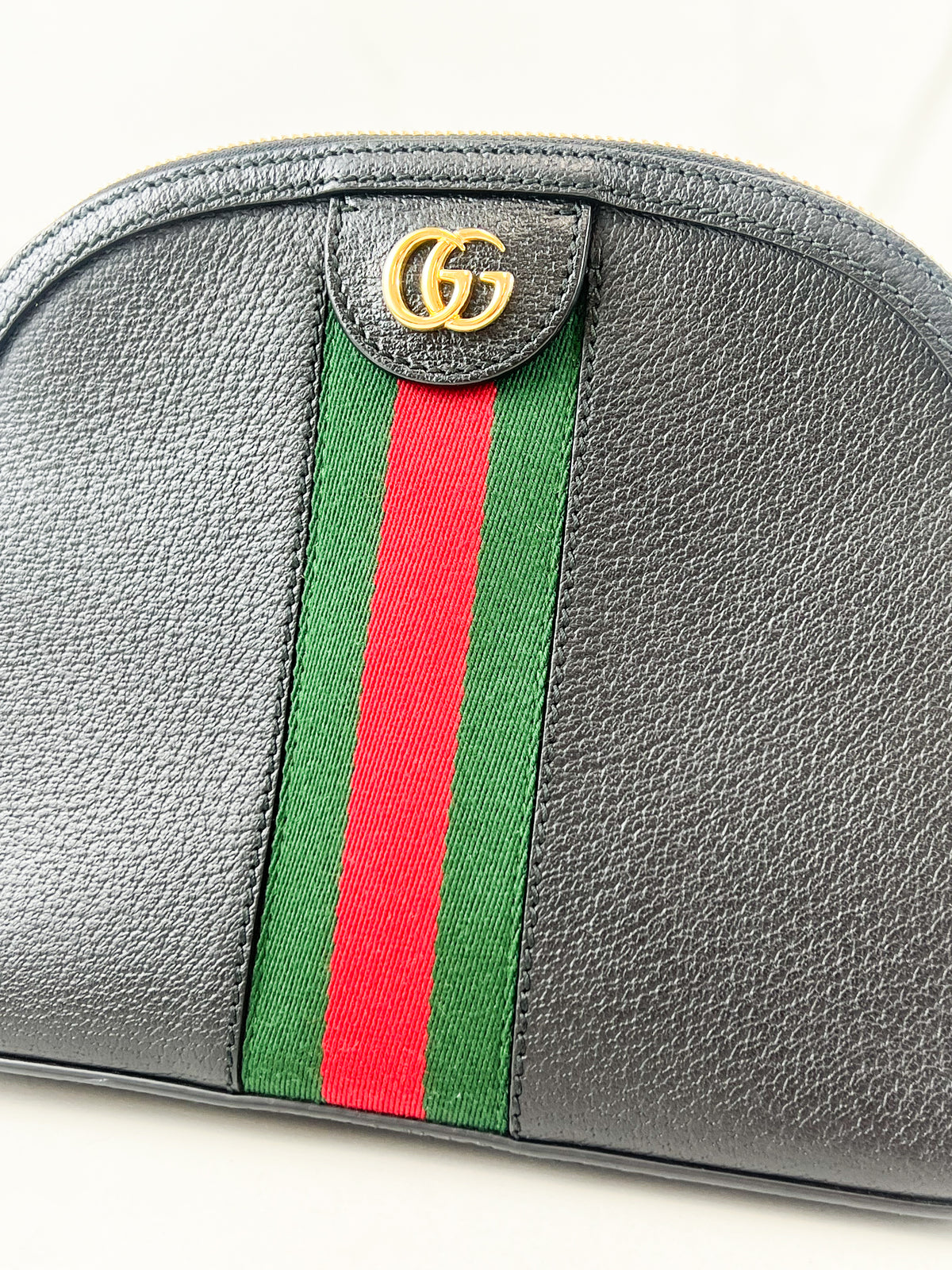 Gucci Ophidia Web Dome Small Crossbody Bag in Black