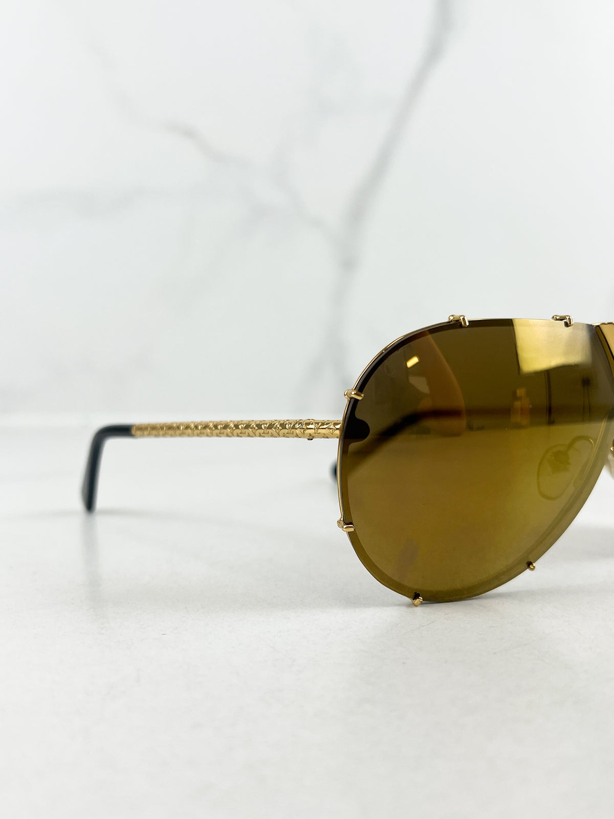 Louis Vuitton Drive Gold Tone Sunglasses RG0188
