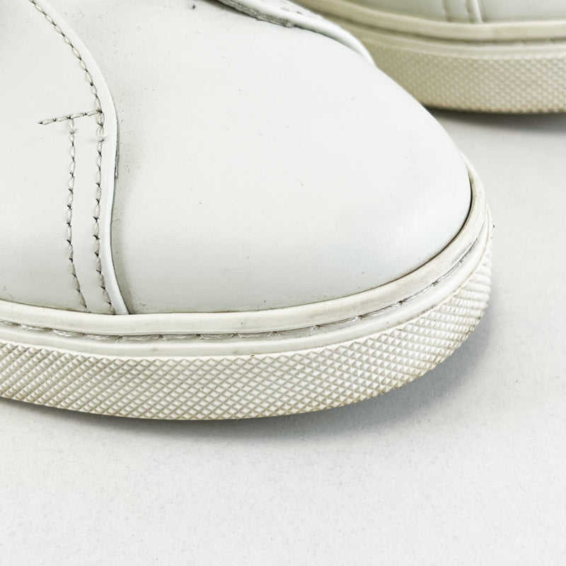 Fendi White FF Leather Sneakers Size 38