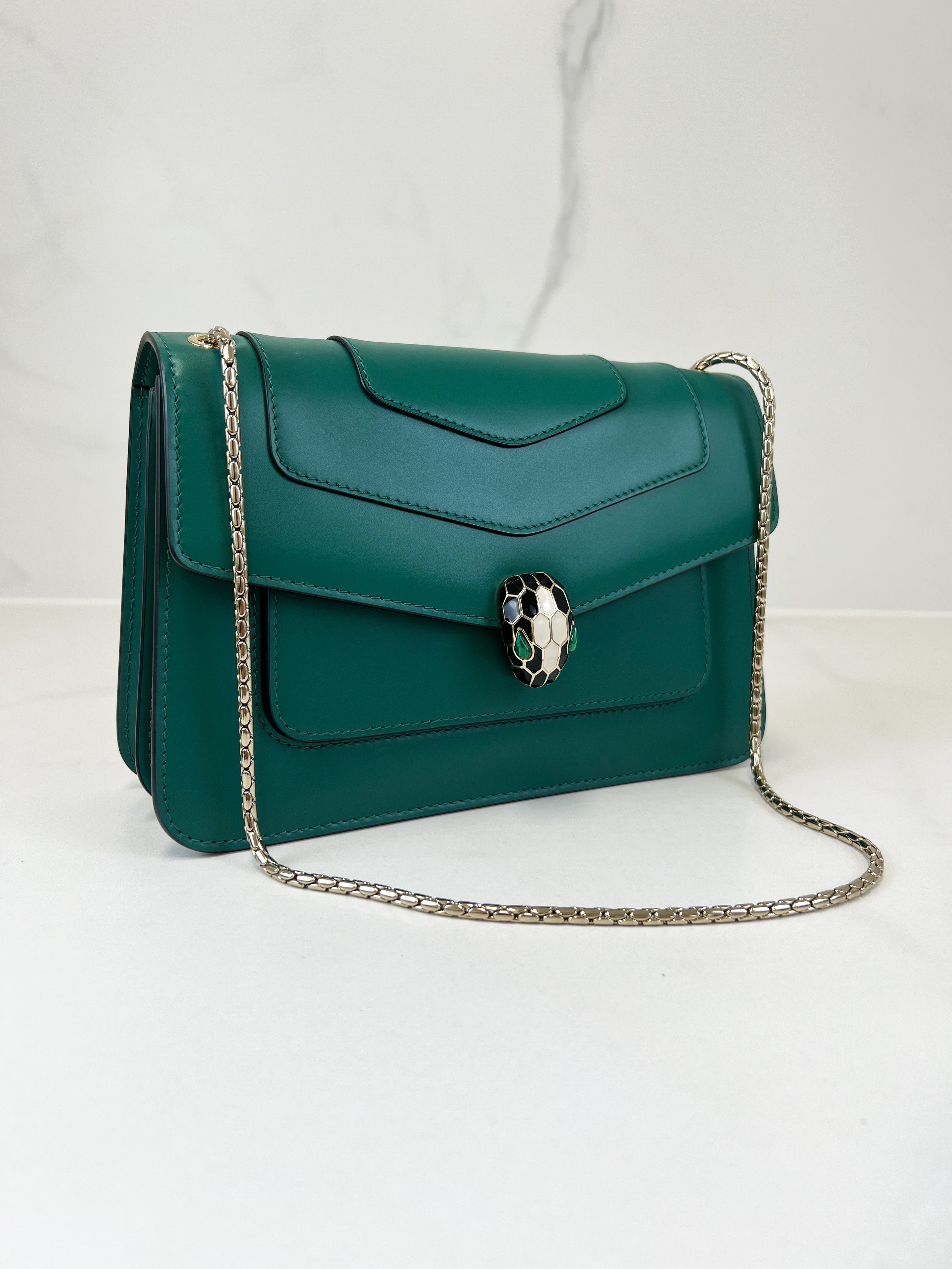 Bvlgari Calf Leather Serpenti Women’s Forever Bag
