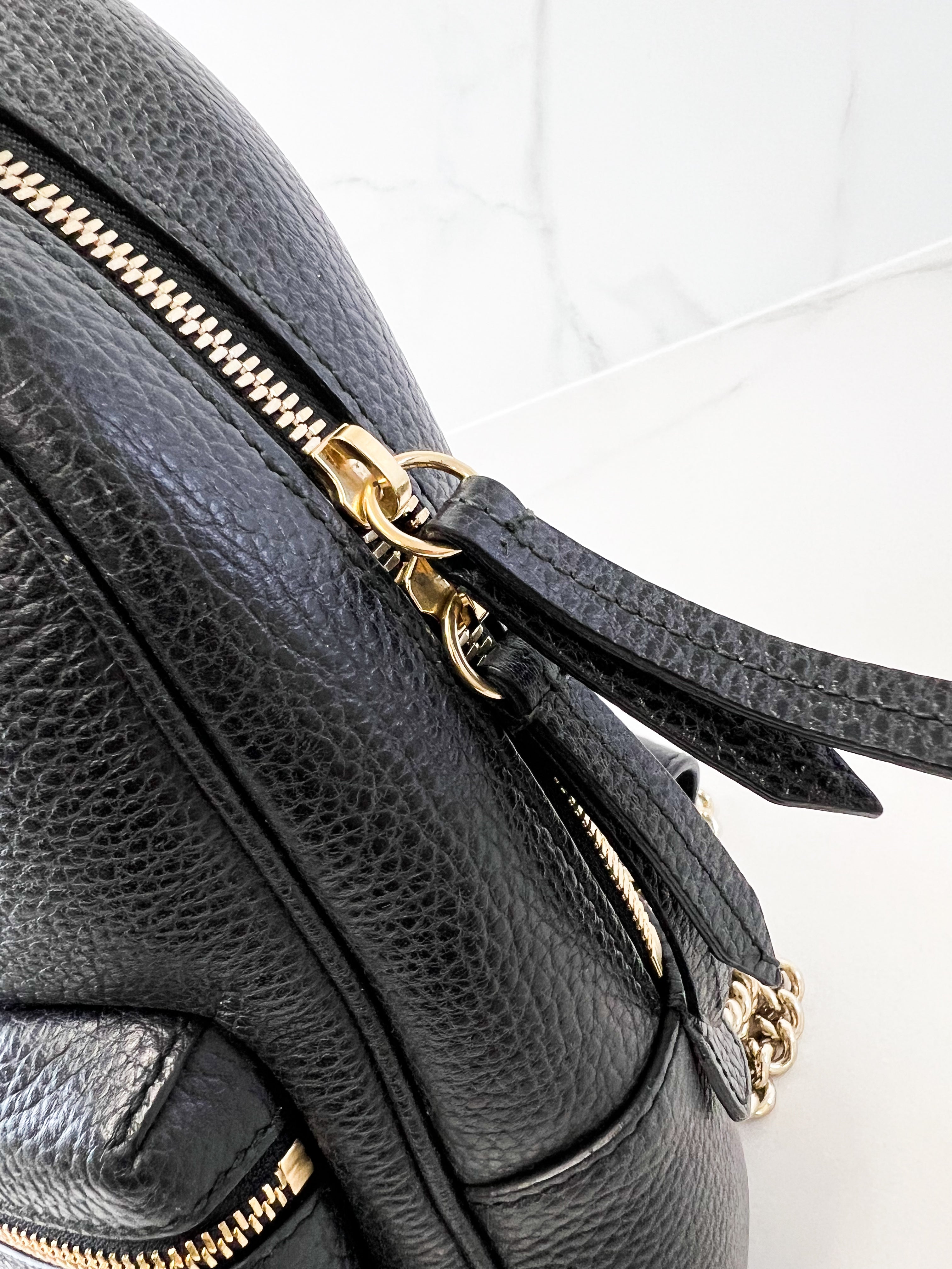 Gucci Soho Grained Leather Backpack