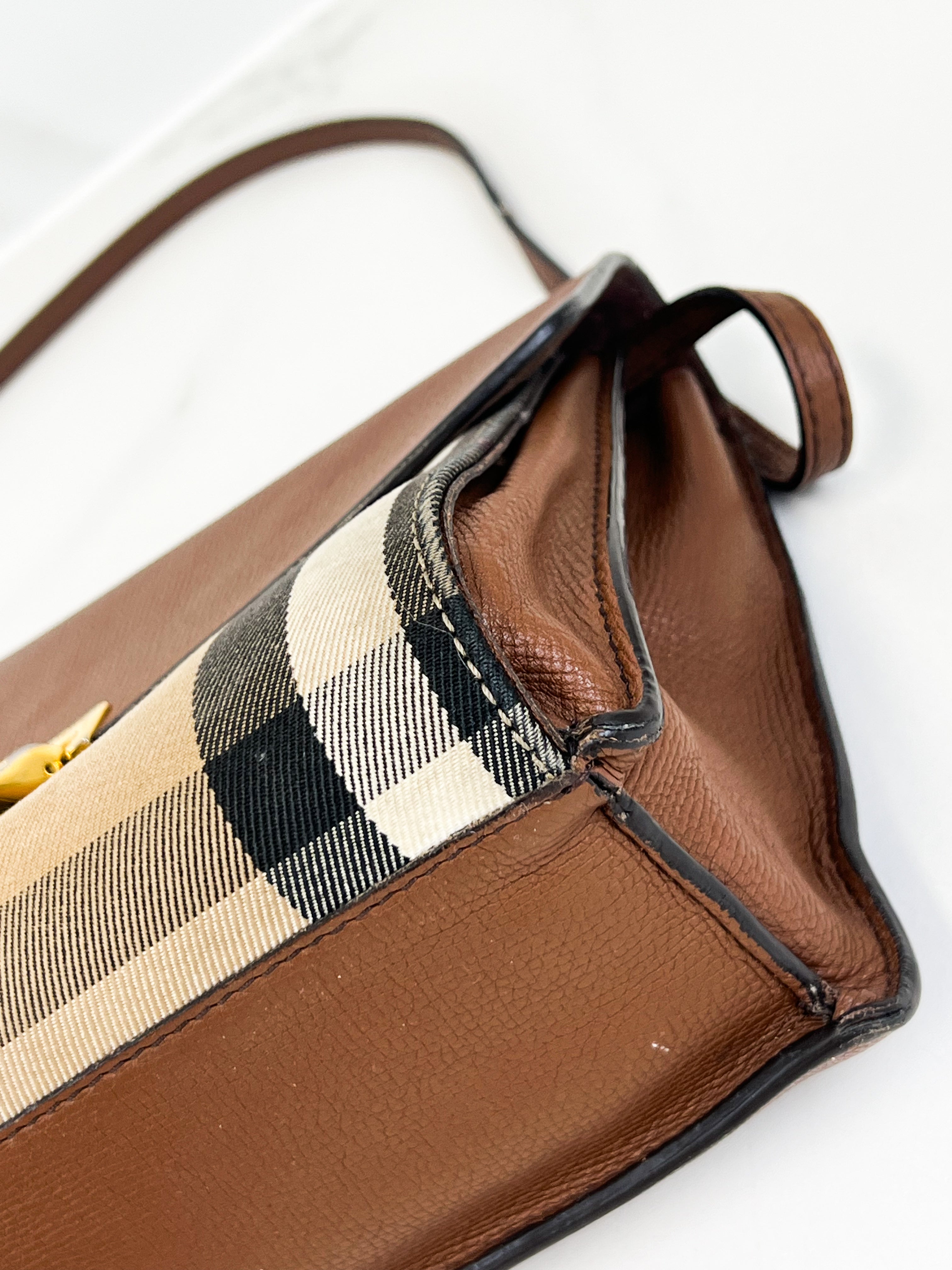 Burberry Macken Small Check Crossbody Bag
