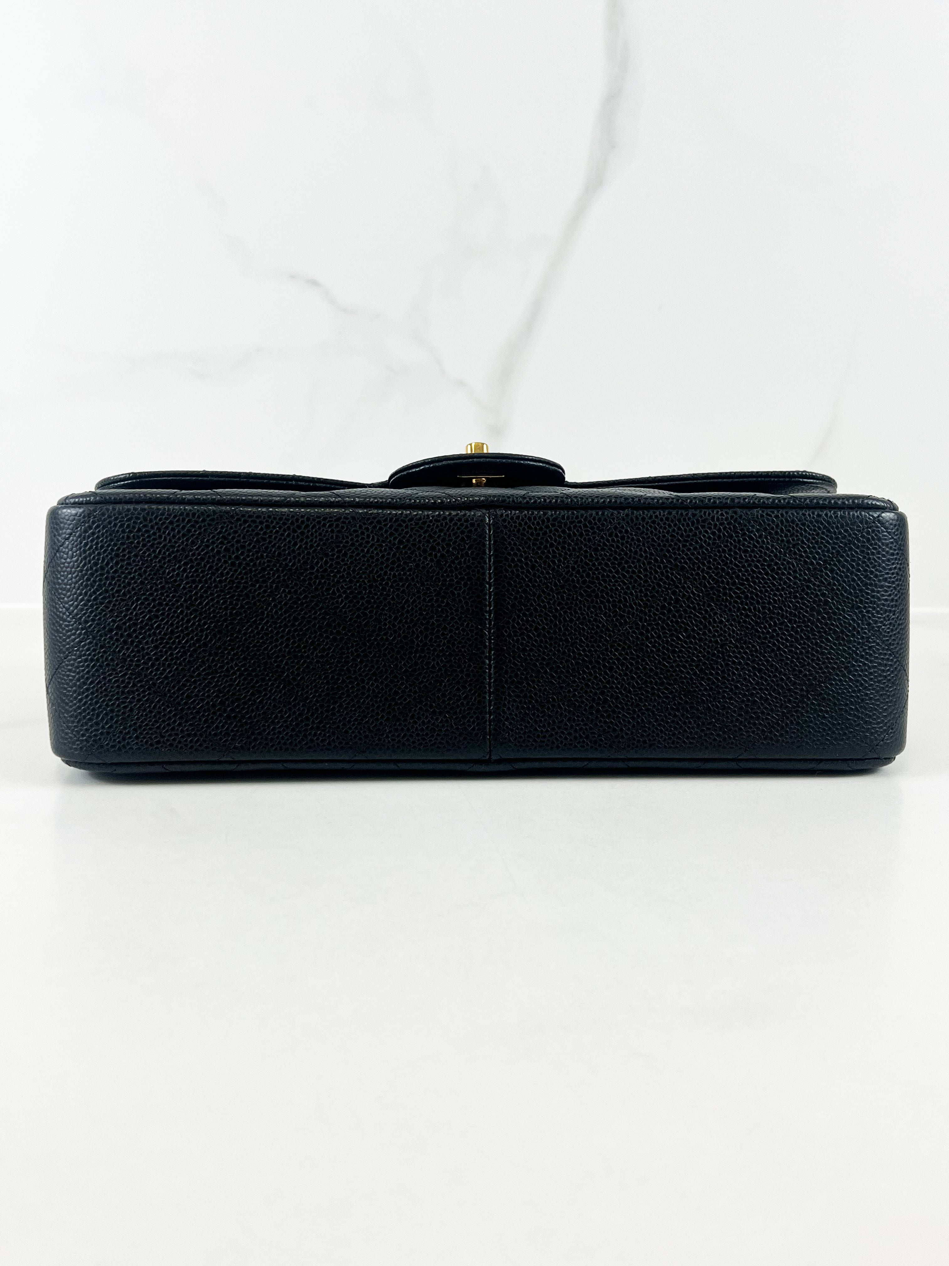 Chanel Jumbo Black Classic Double Flap Caviar Shoulder Bag