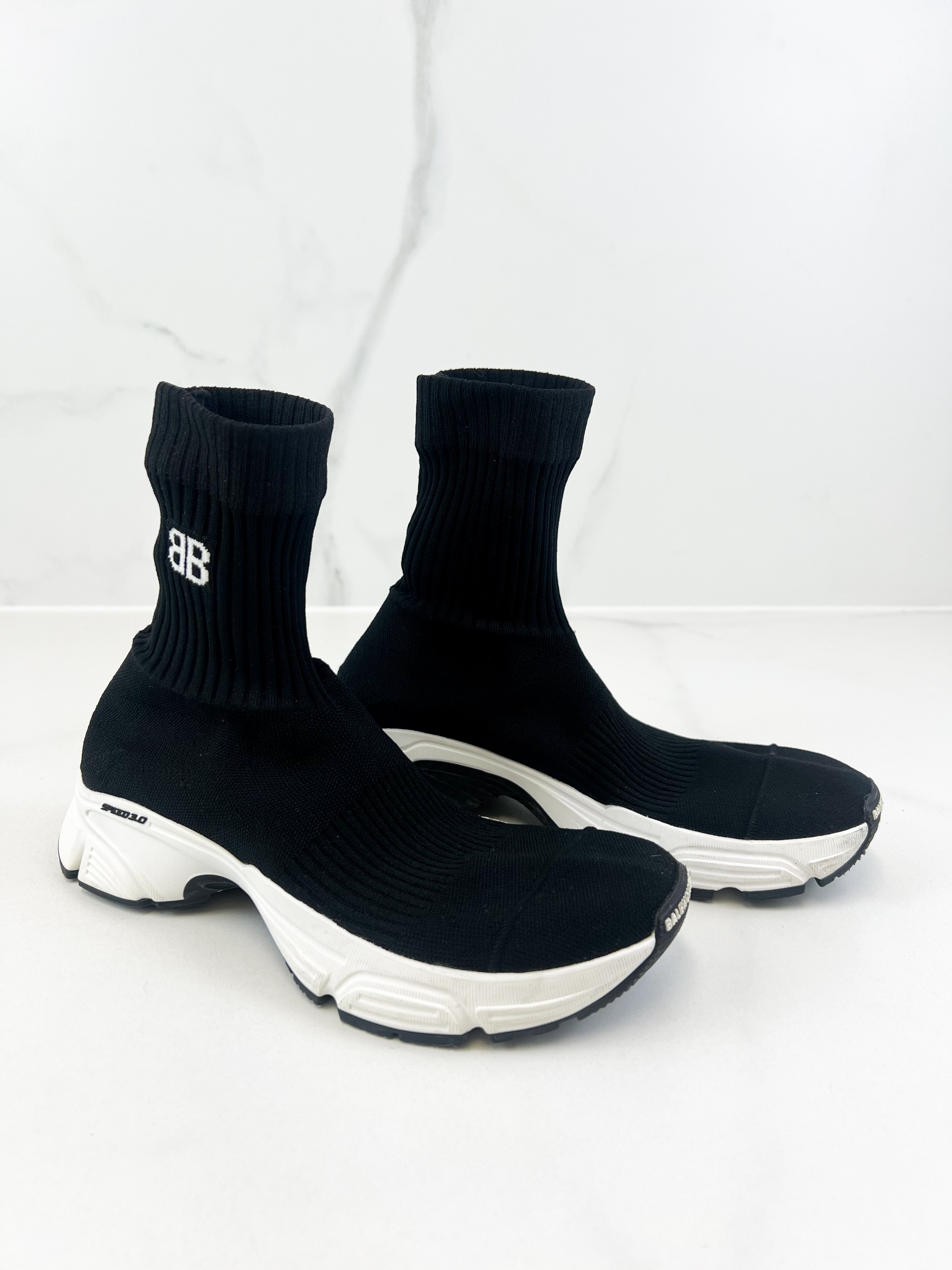 Balenciaga Black Knit Sneaker Size 35