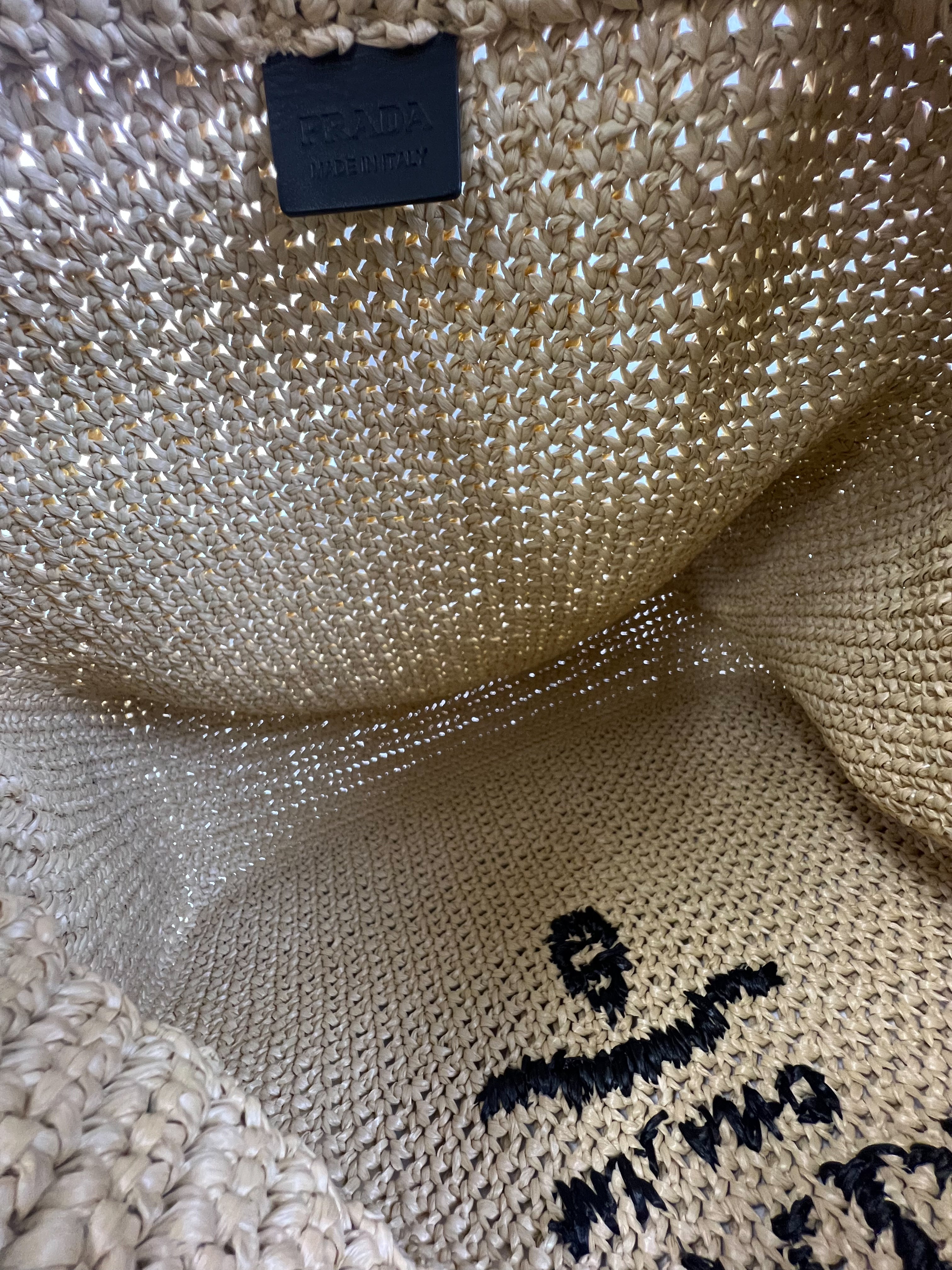 Prada Raffia Medium Tote