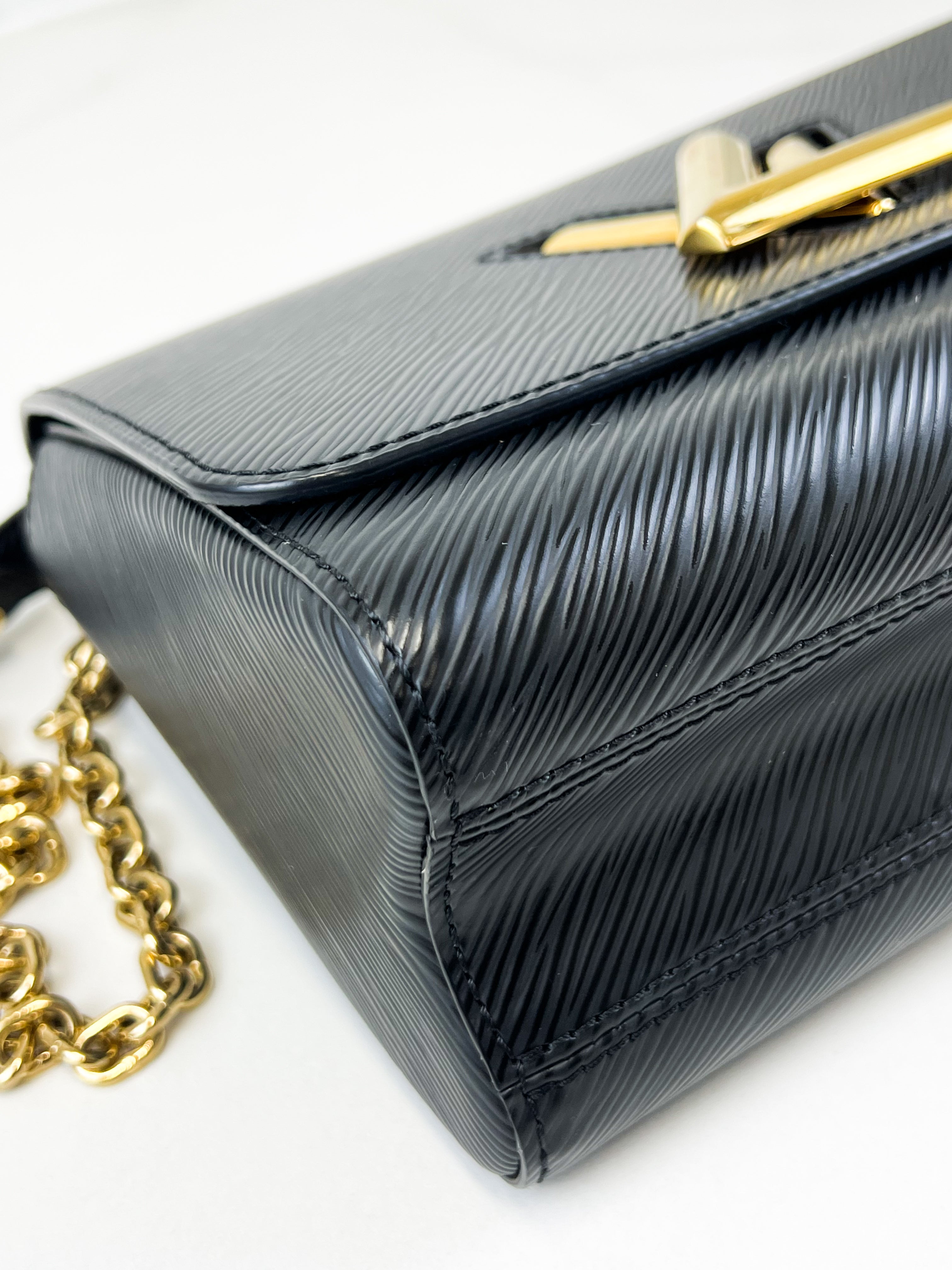 Louis Vuitton Black Twist PM In Epi Leather with GHW & Charms