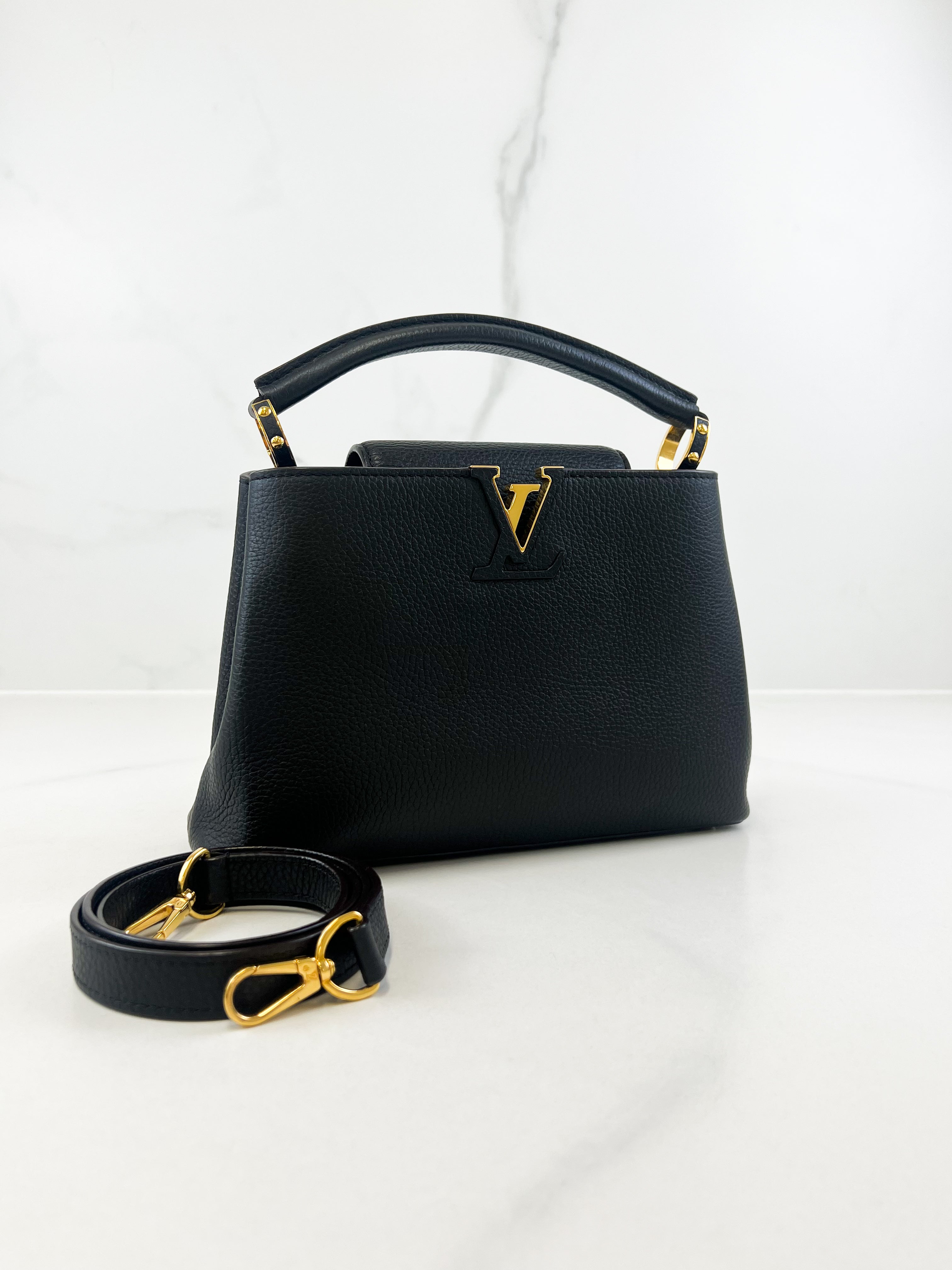 Louis Vuitton Black Capucines BB