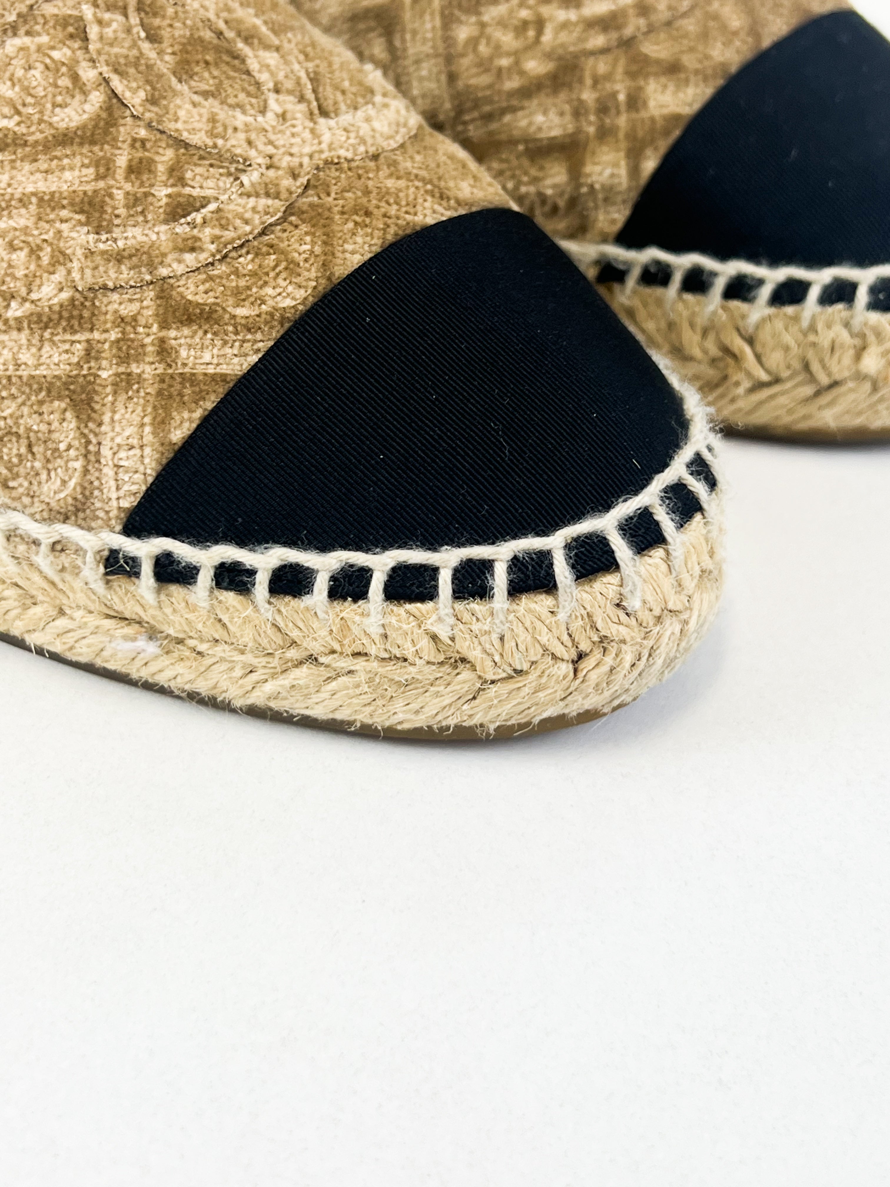 Chanel CC Espadrille Velvet Size 36