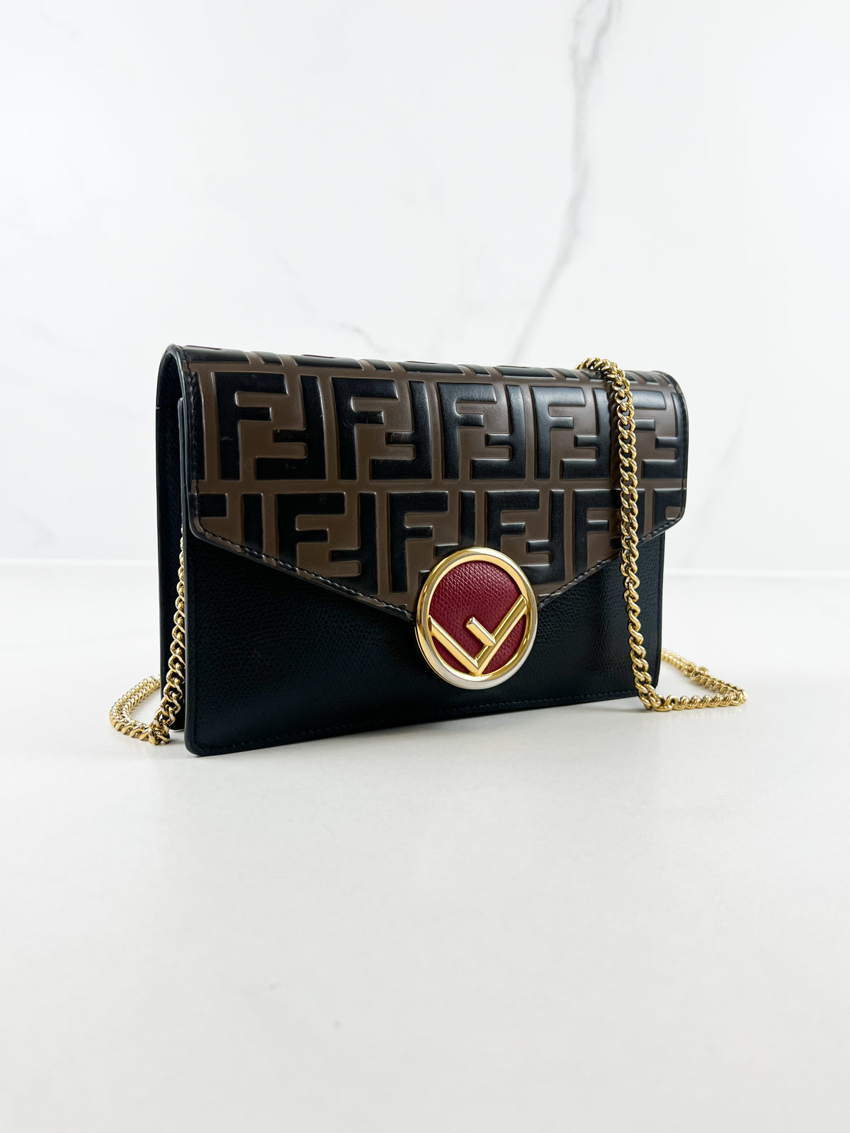 Fendi FF Embossed WOC with GHW