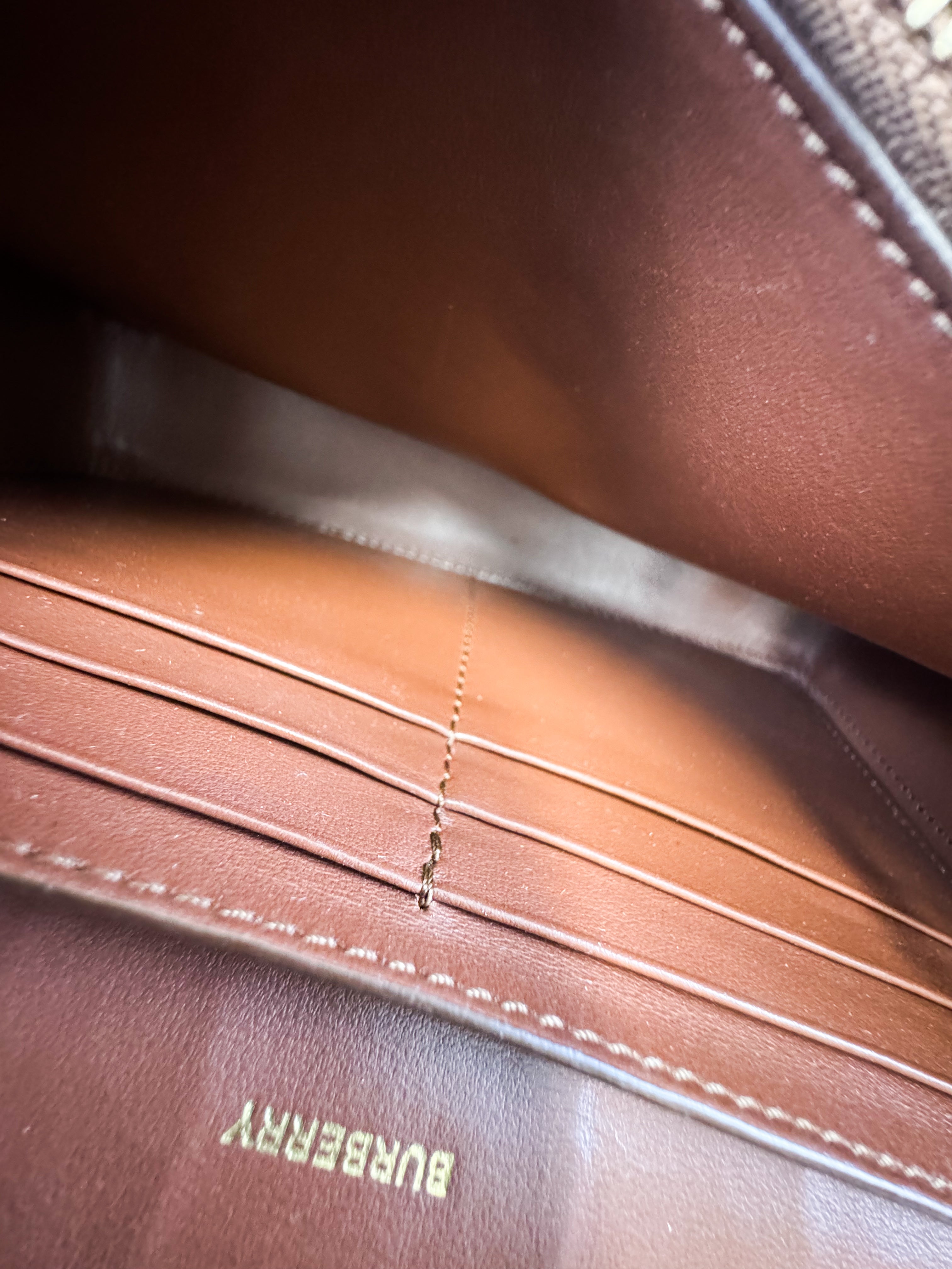 Burberry Leather and Vintage Check Note Crossbody Bag