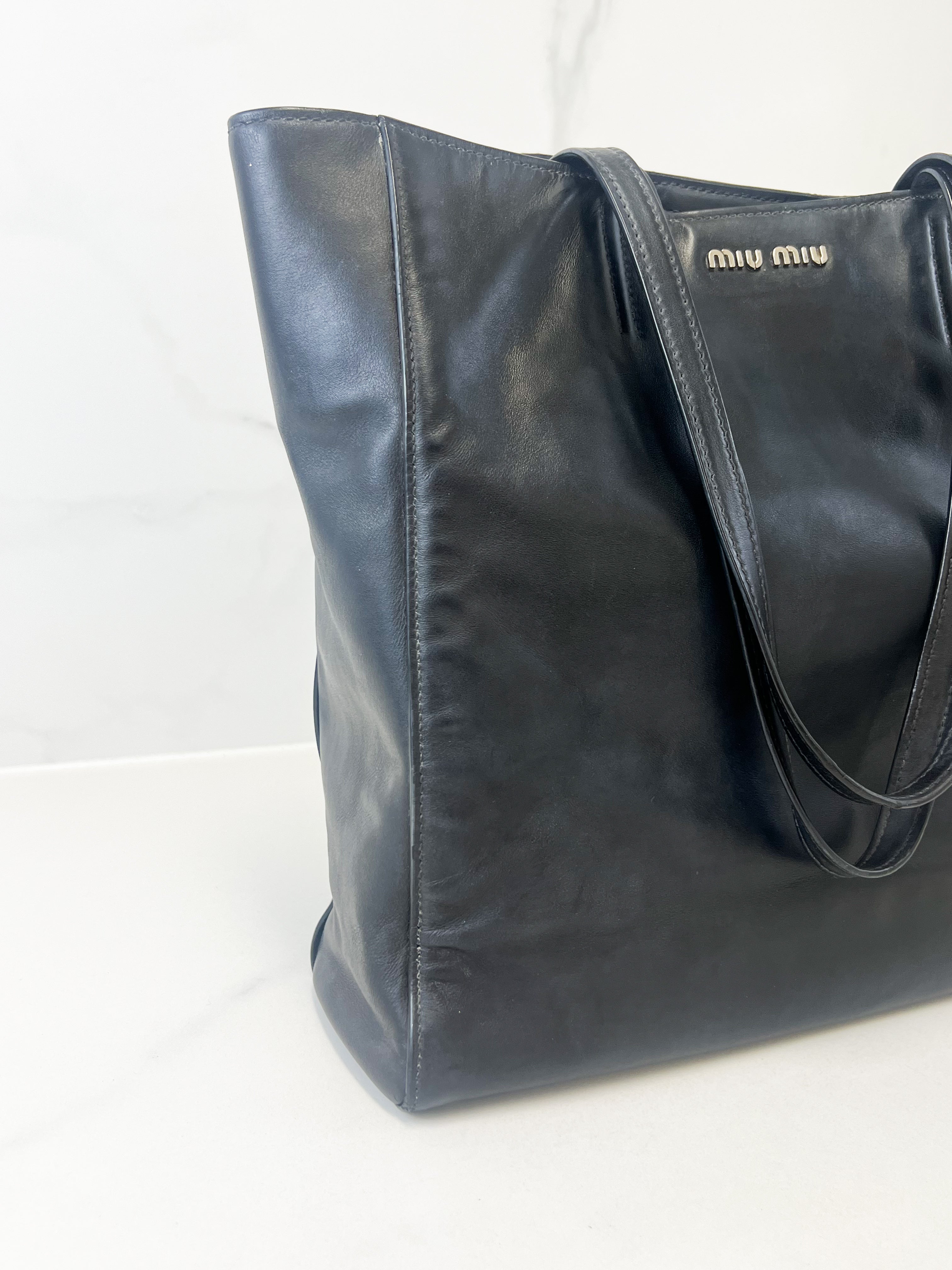 Miu Miu Leather Tote Shoulder Bag