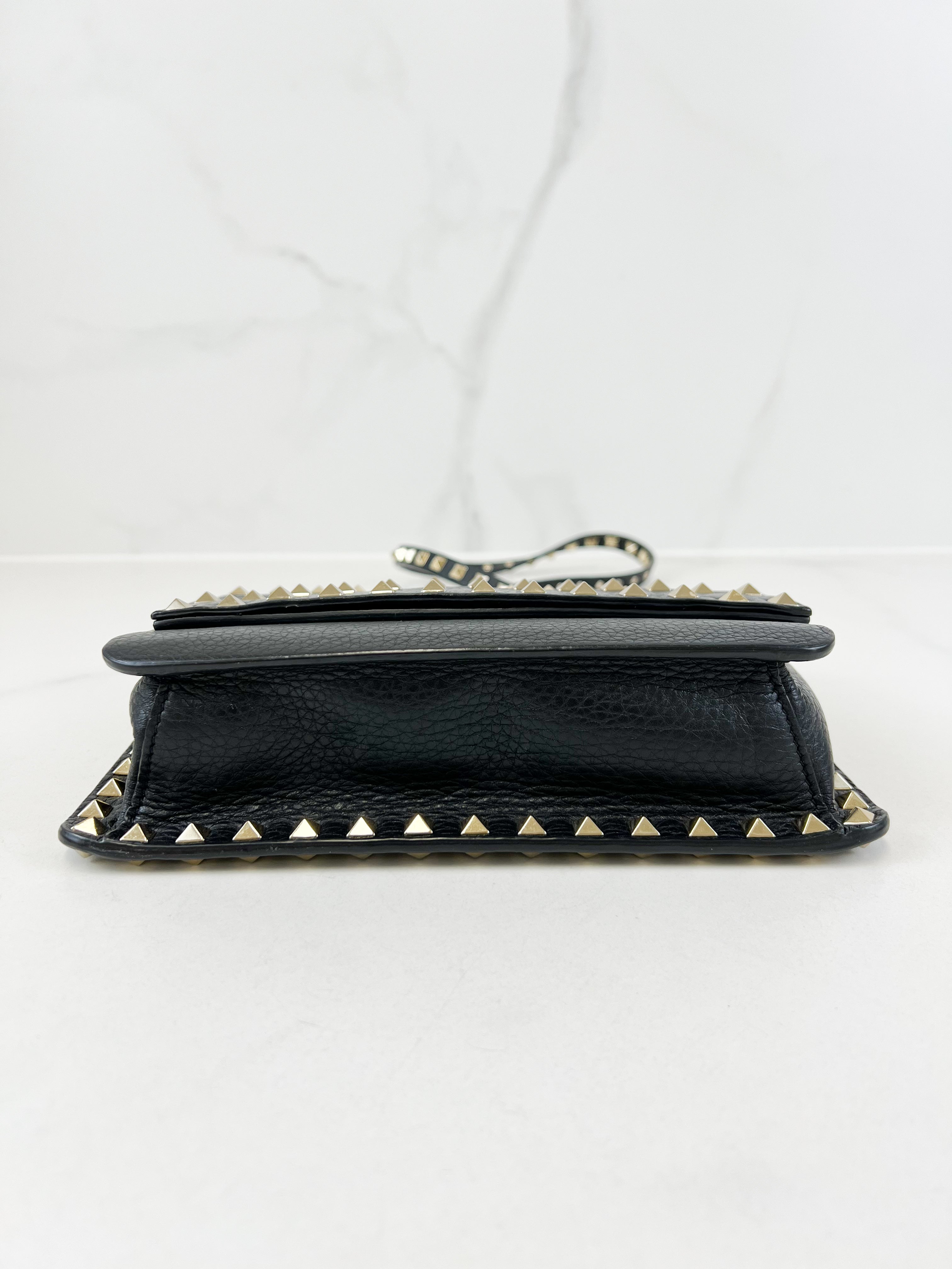 Valentino Garavani Grained Rockstud Shoulder Bag