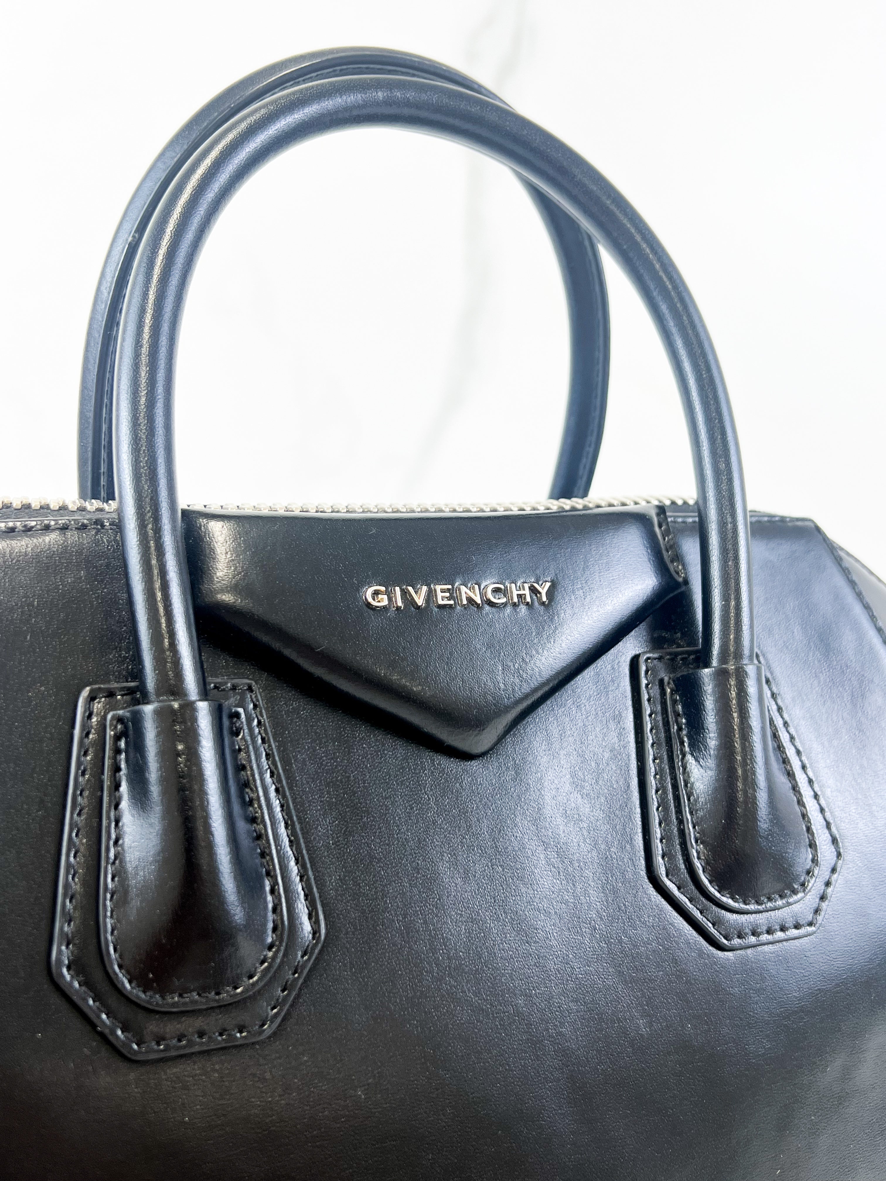 Givenchy Black Smooth Leather Small Antigona
