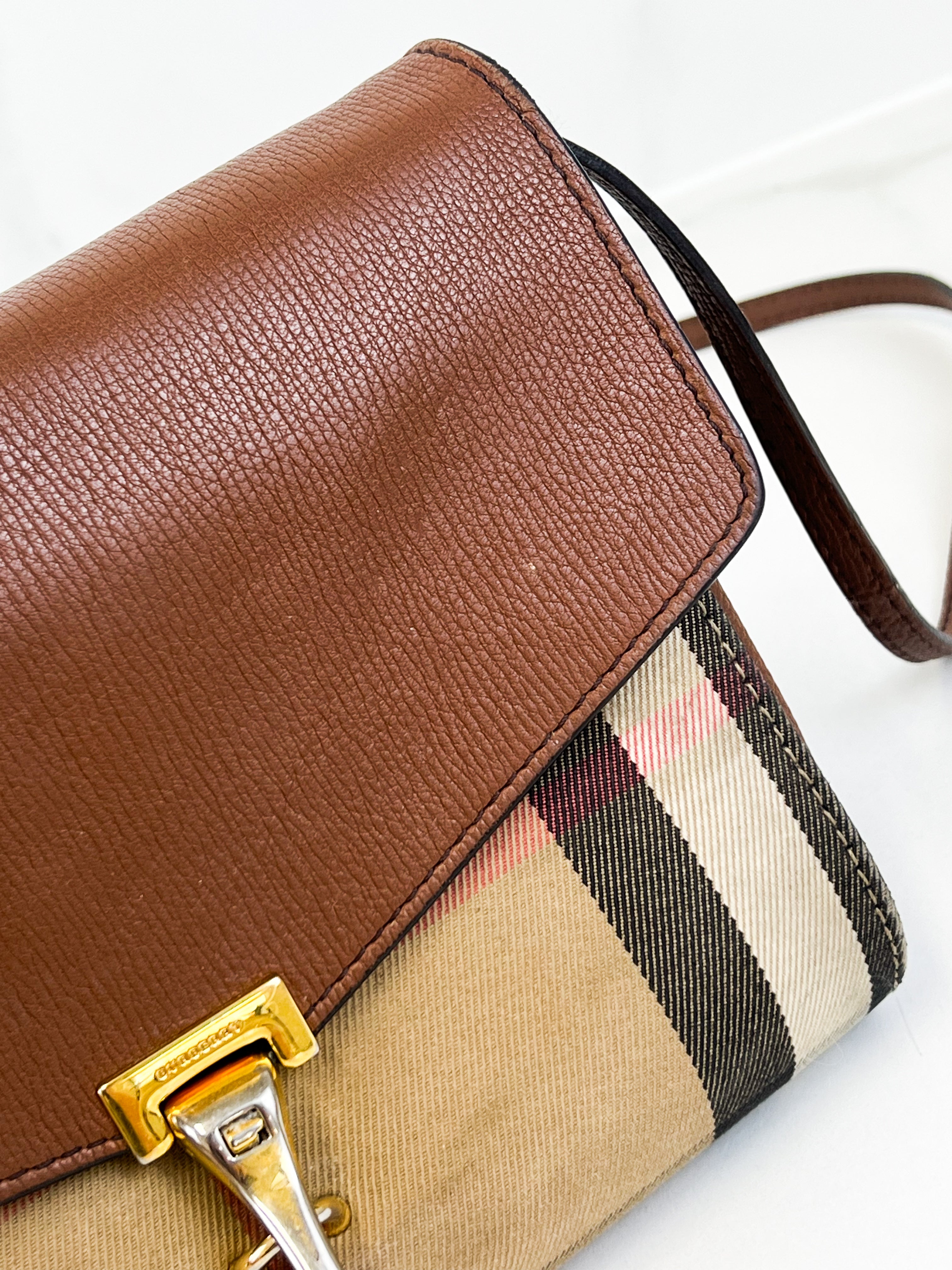 Burberry Macken Small Check Crossbody Bag