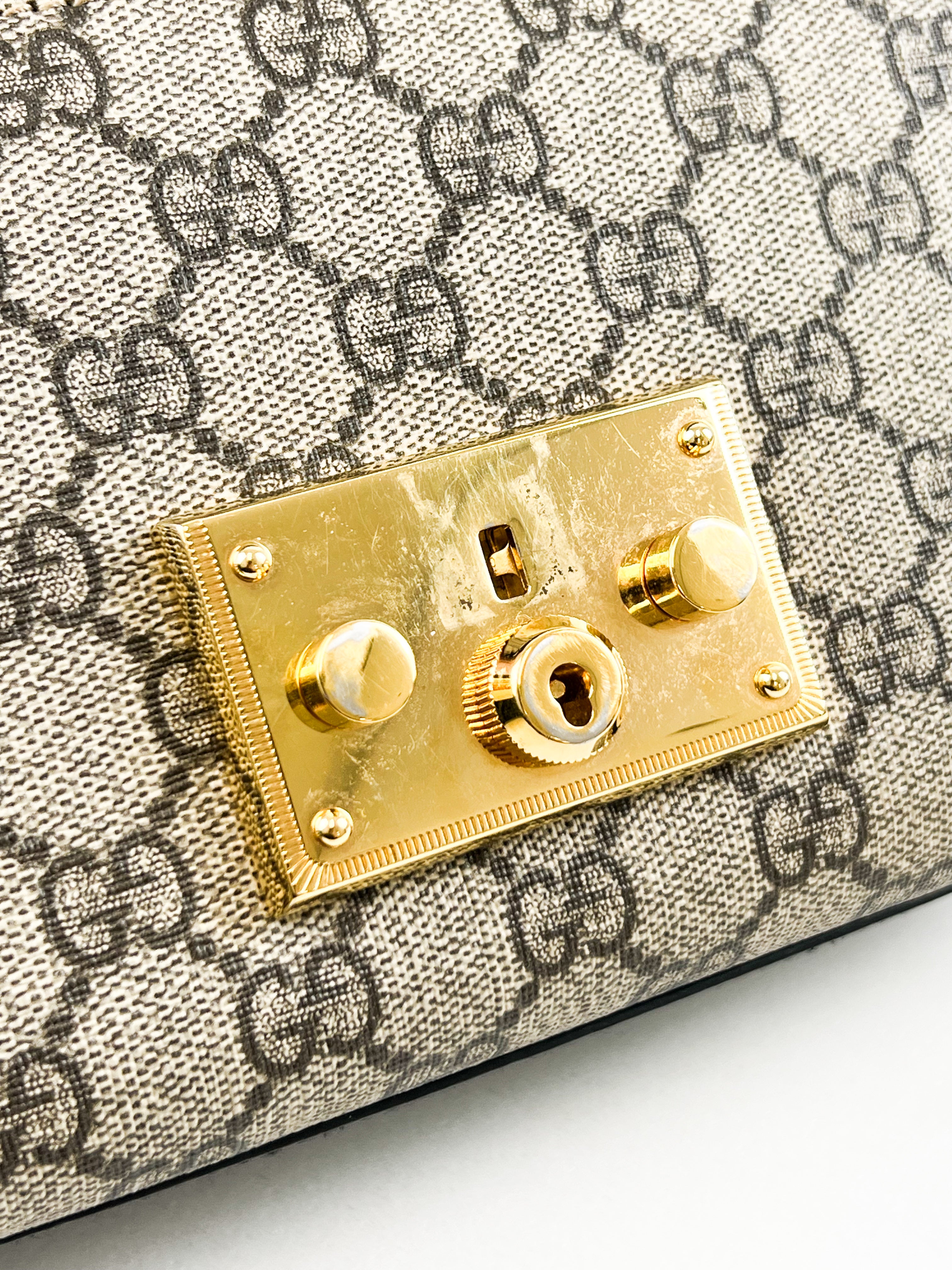 Gucci GG Supreme Small Padlock Shoulder Bag