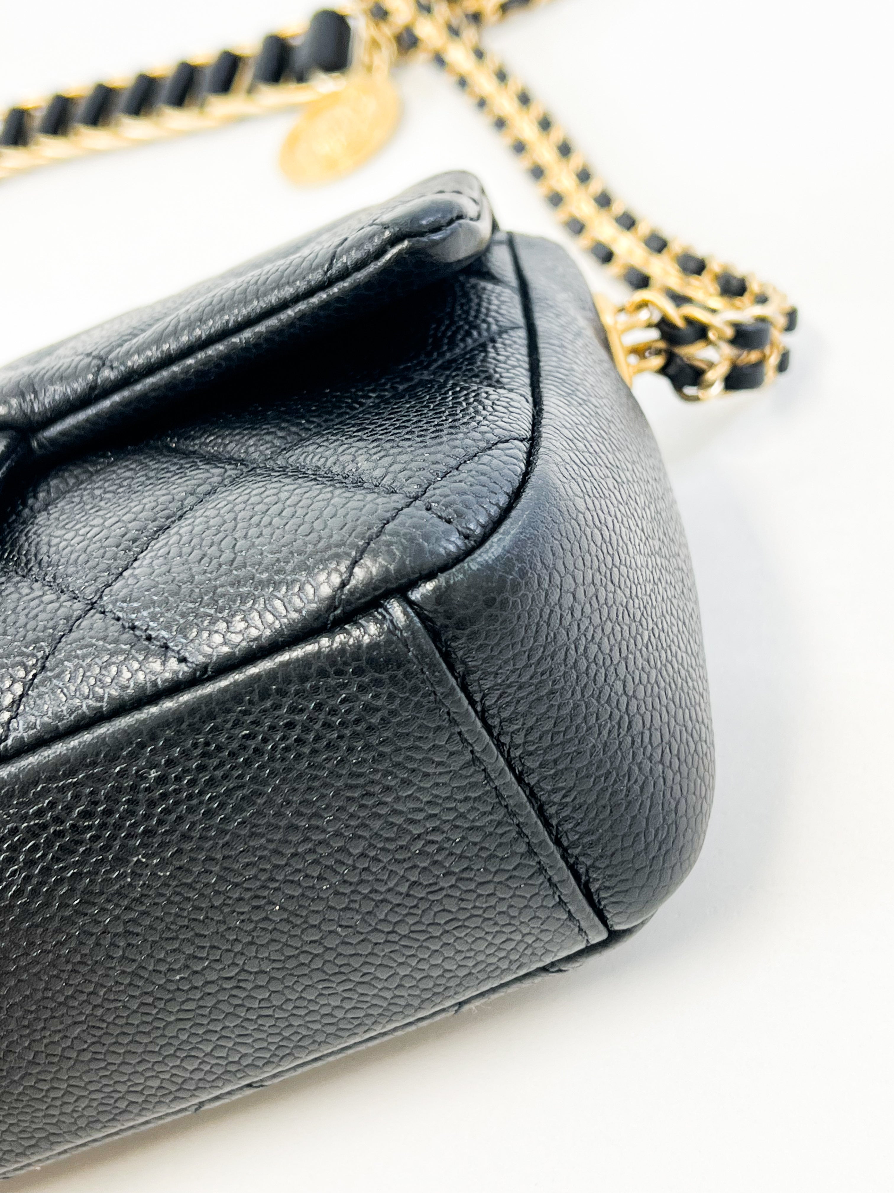 Chanel Black Caviar Limited Edition Mini Square