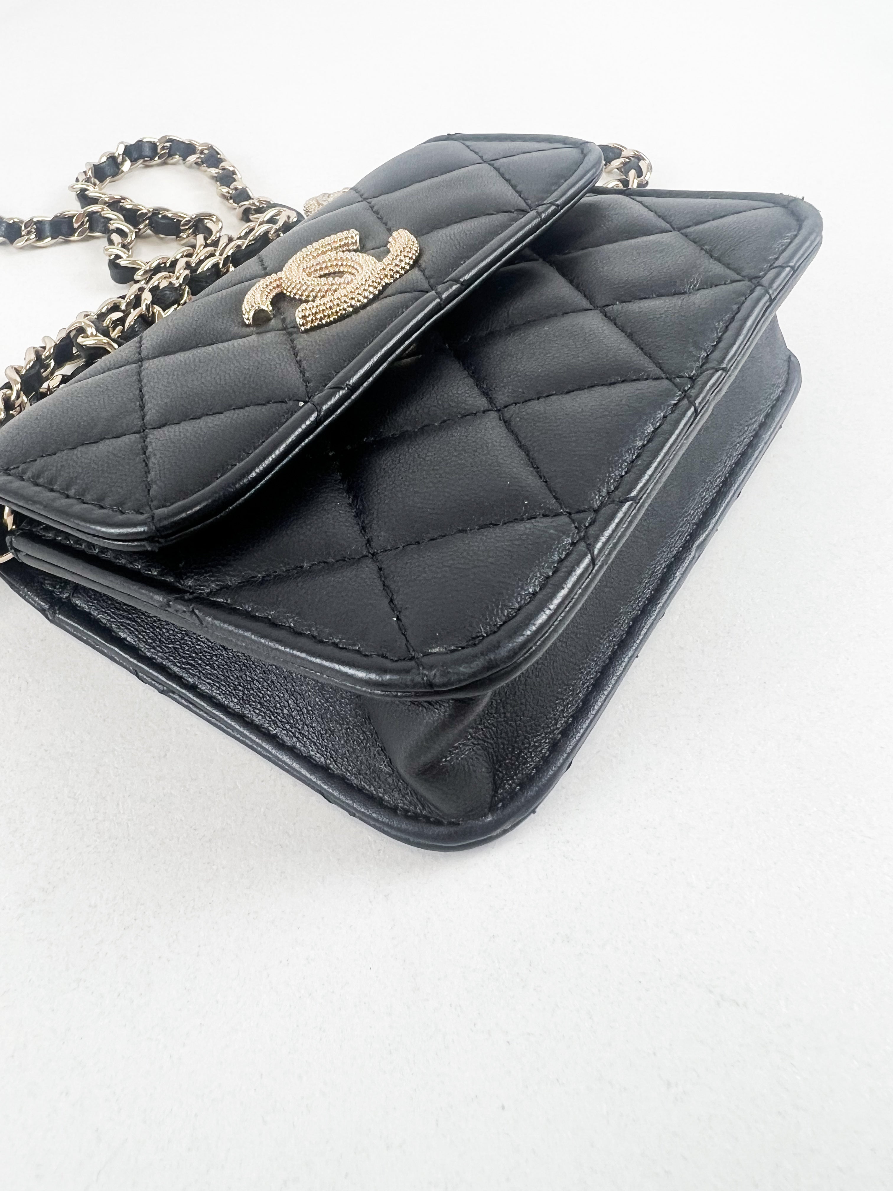 Chanel 19 Flap Coin Purse with Chain