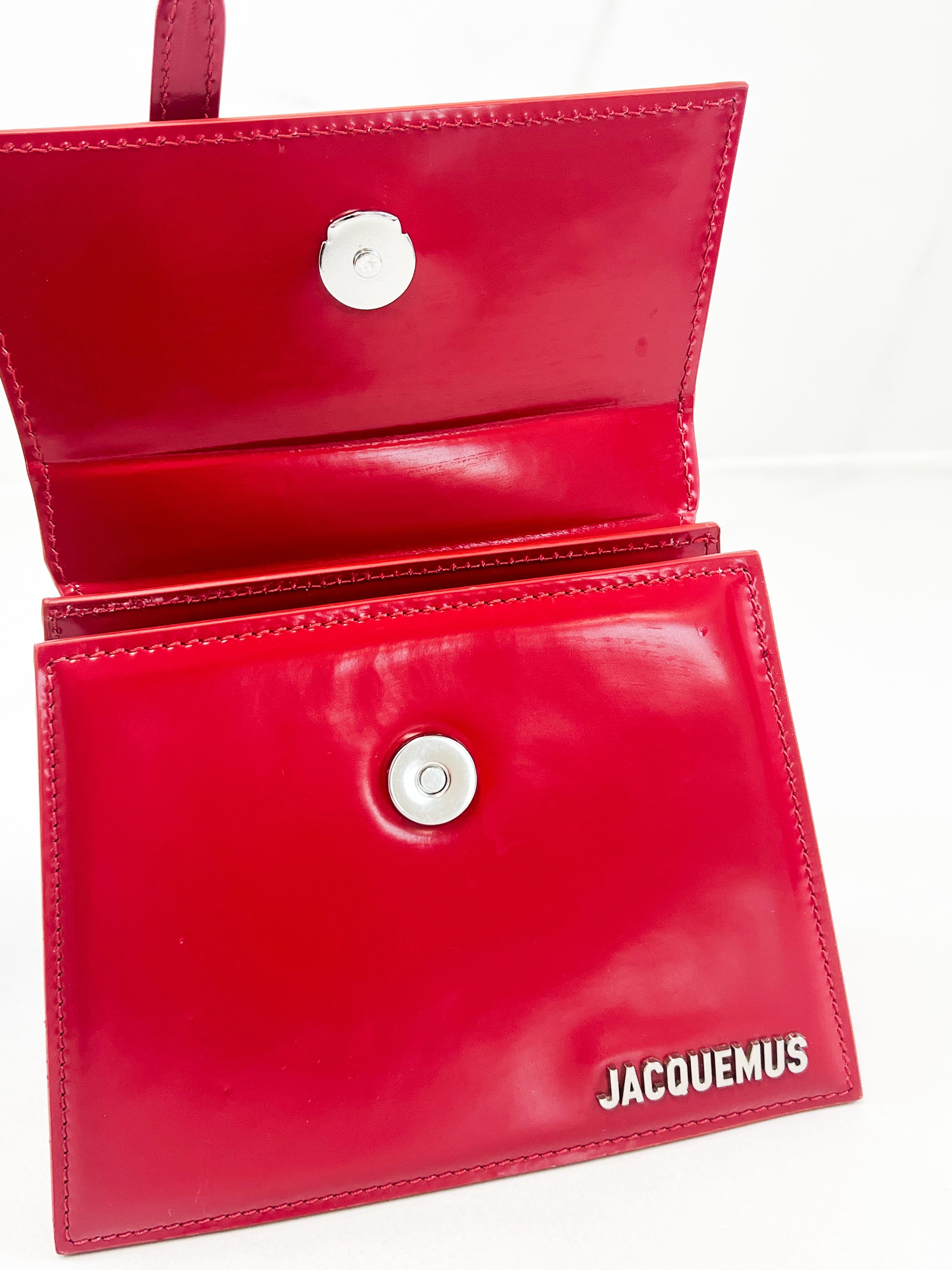 Jacquemus Red Le Chiquito Moyen Buckle Leather Bag