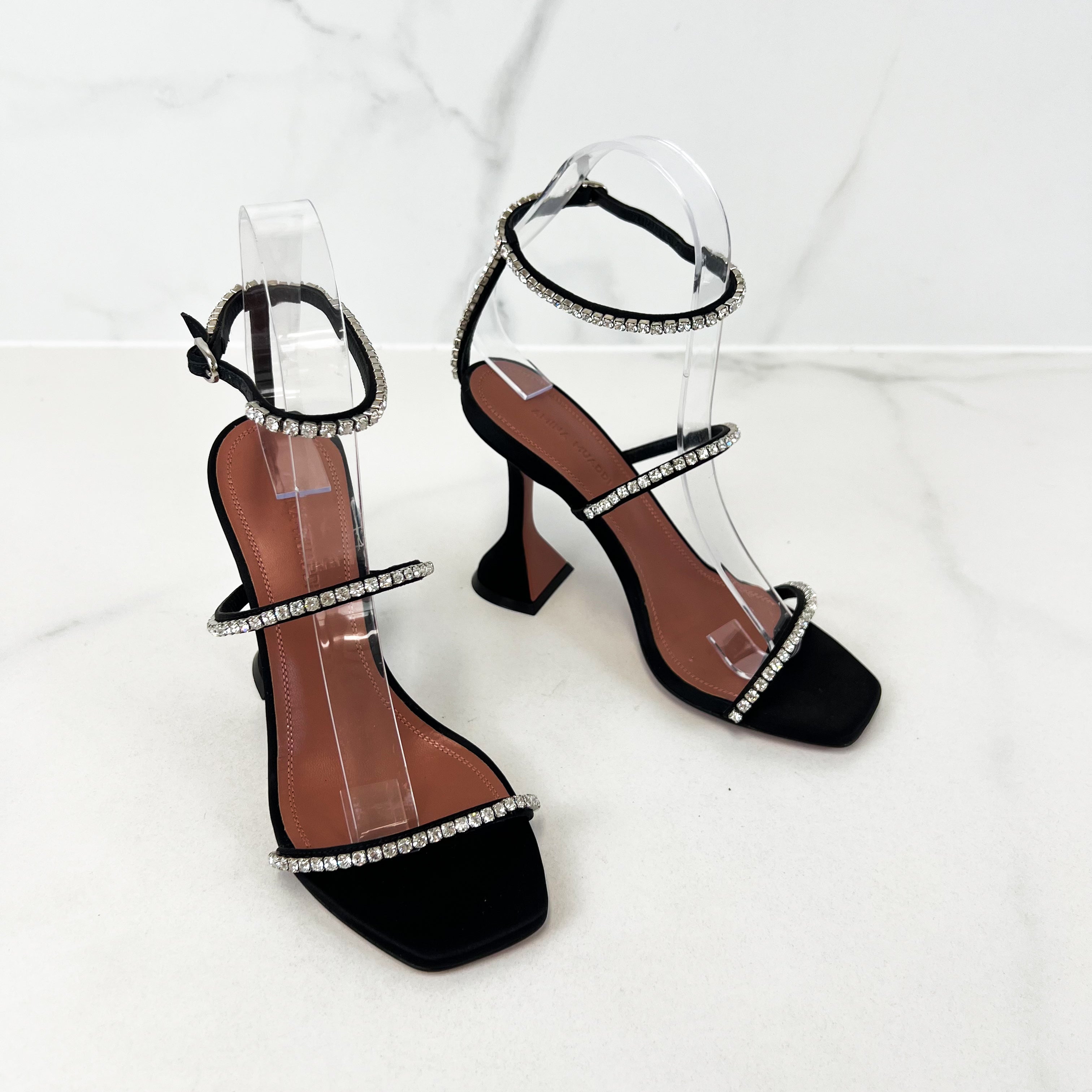 Amina Muaddi Gilda Crystal Embellished Sandal Size 35