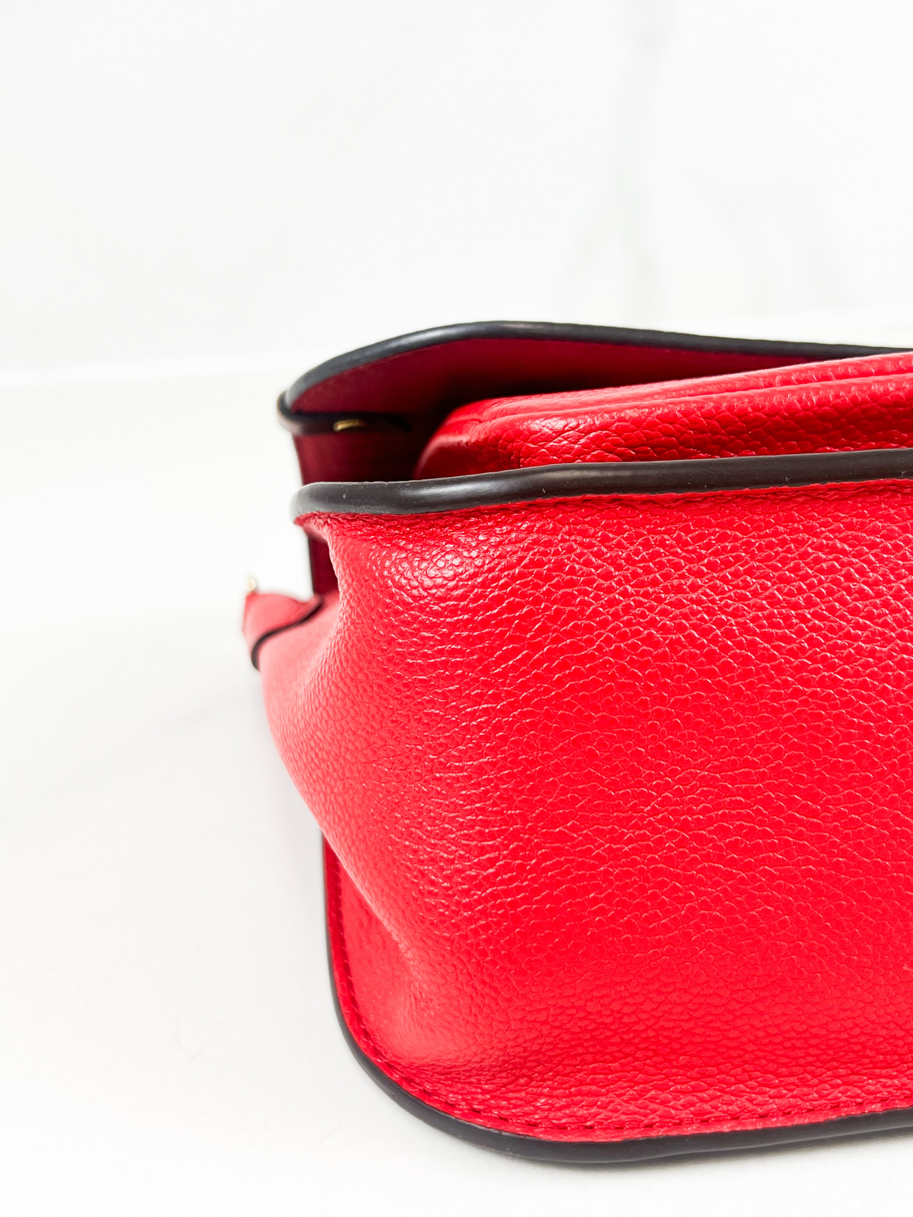Louis Vuitton Vaugirard Monogram Bag in Coated Canvas/Red Leather