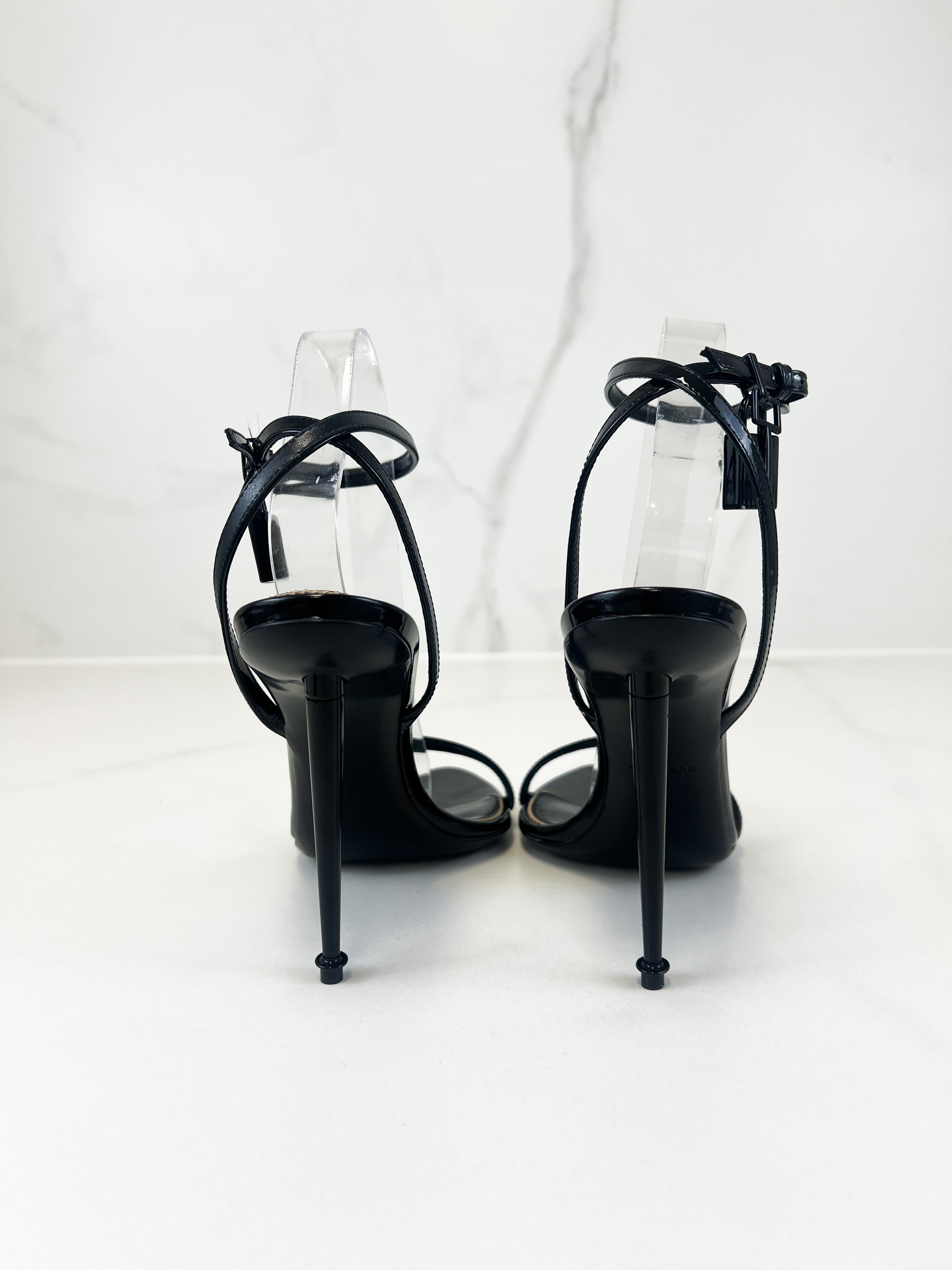 Tom Ford Black Padlock Sandal Size 40
