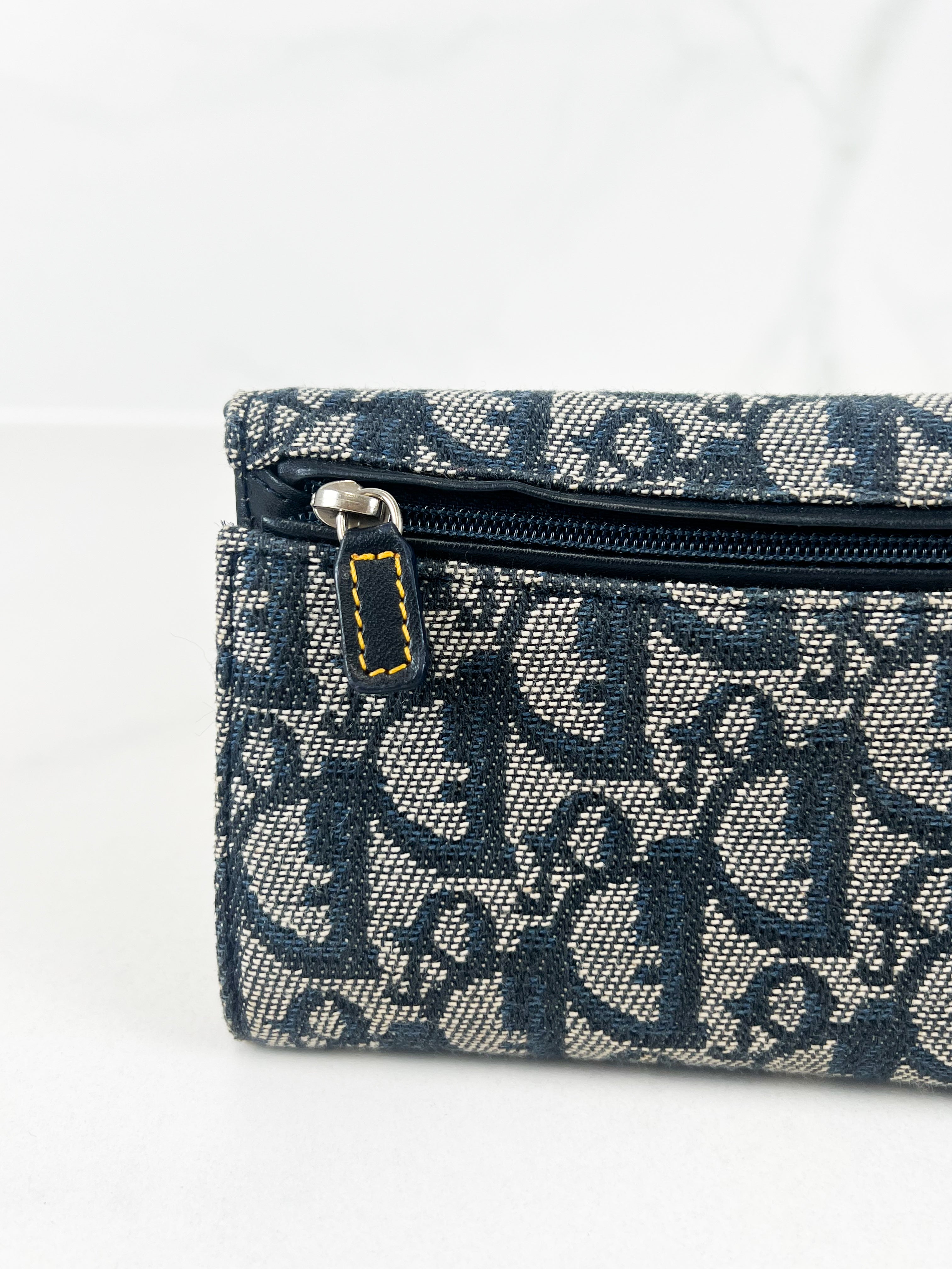 Christian Dior Saddle Trotter Wallet Purse Canvas