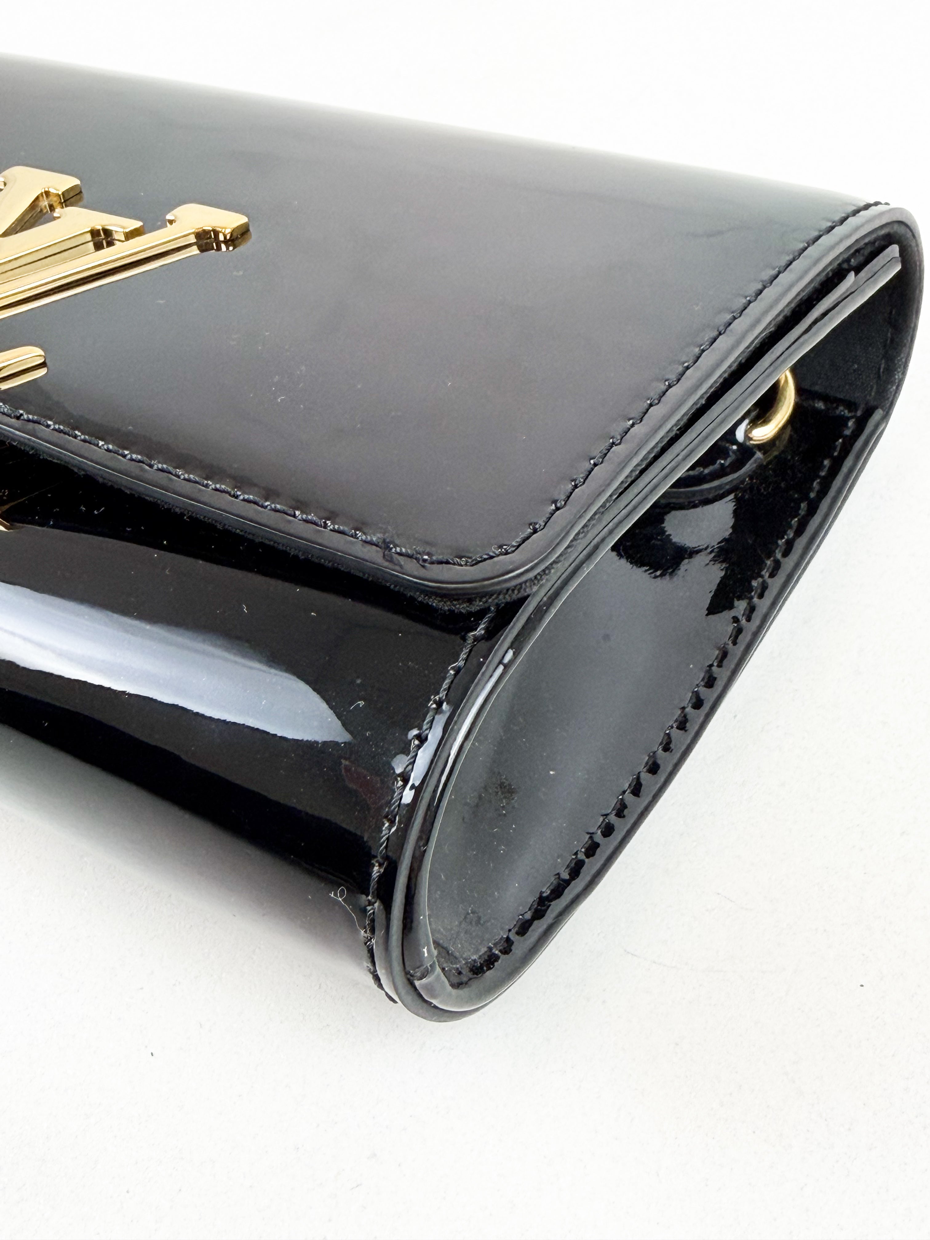 Louis Vuitton Patent Black St Louise Chain Bag