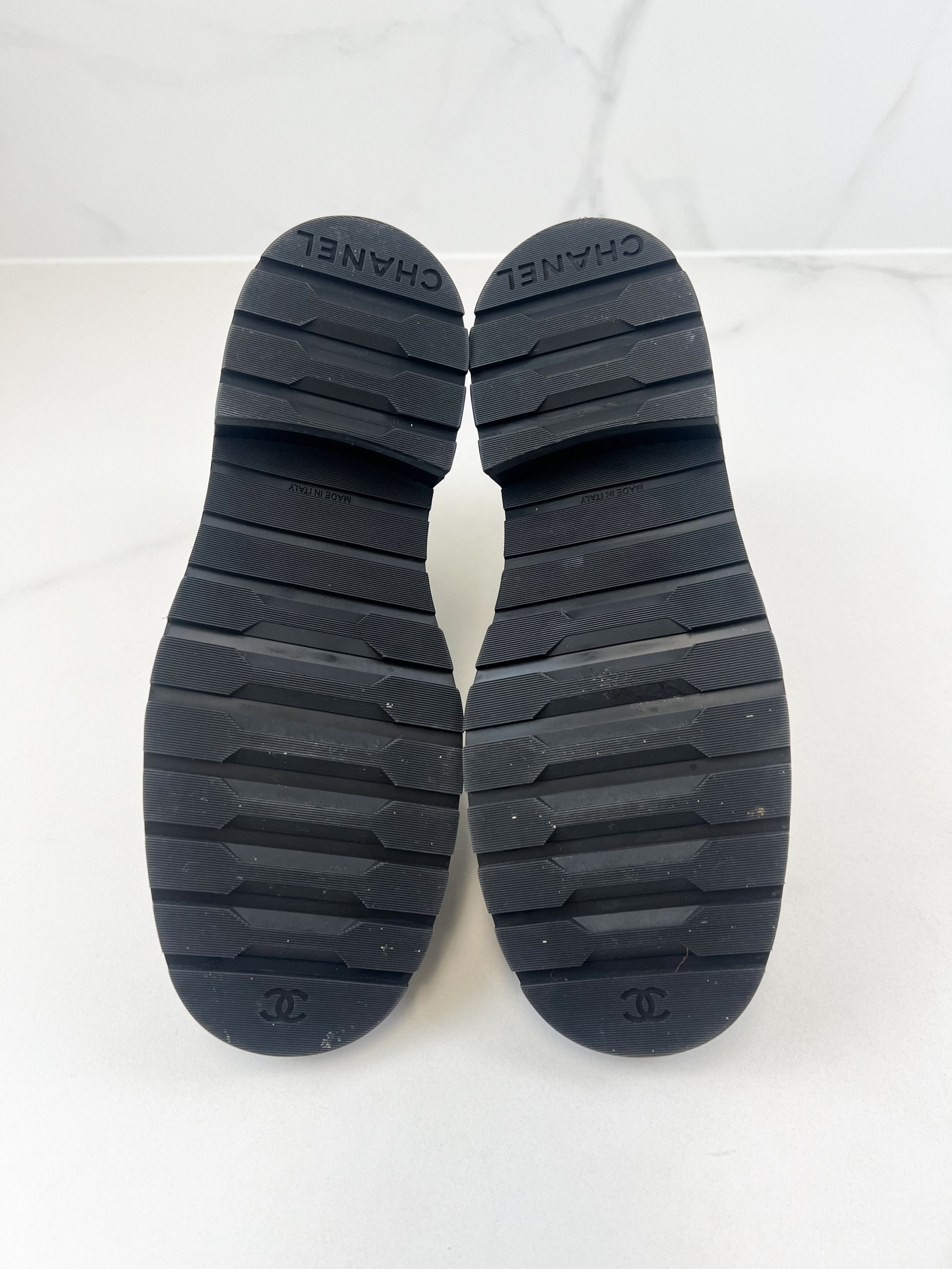 Chanel Quilted Combat Boot Size 40