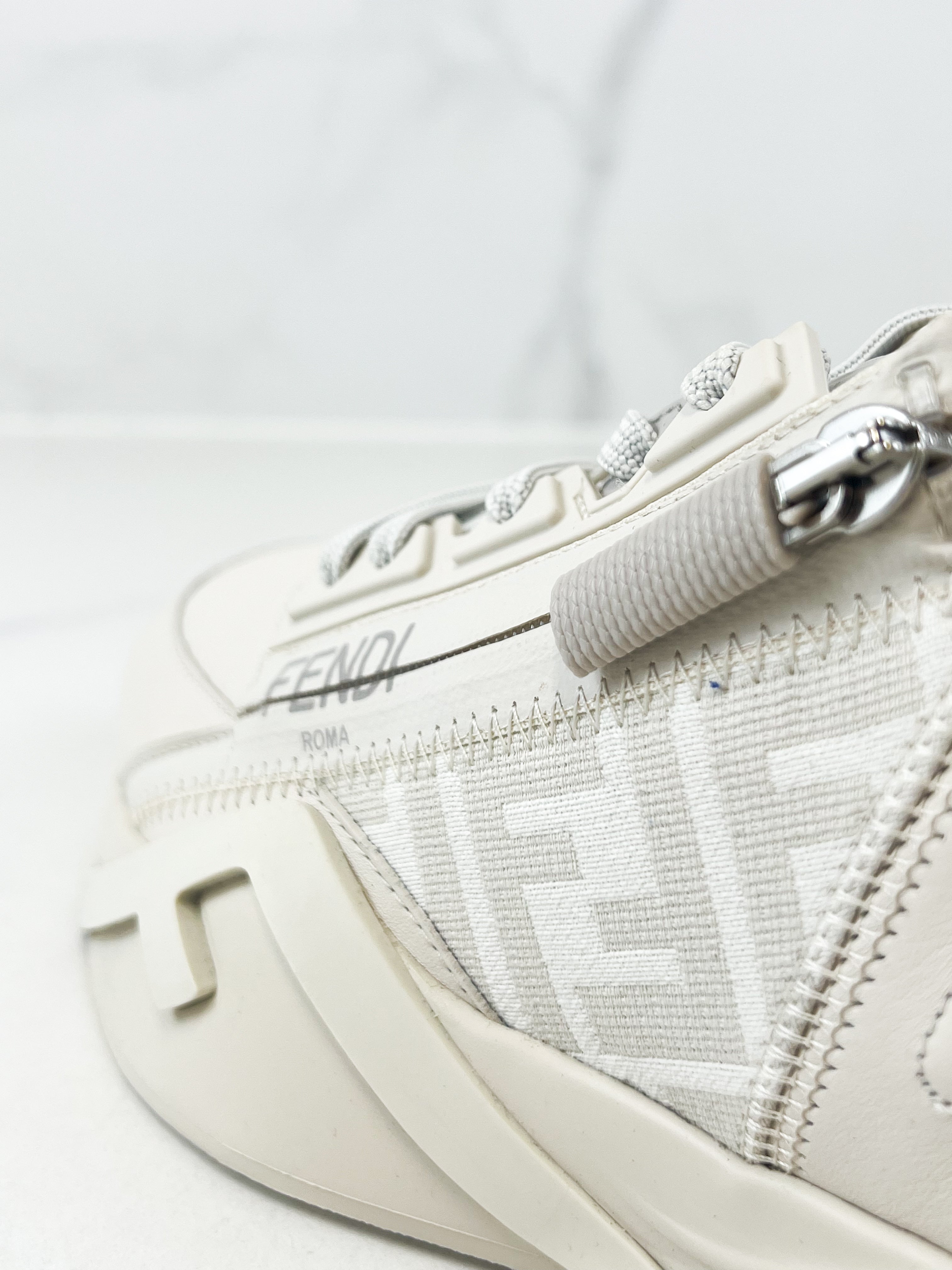 Fendi White Flow Sneaker Size 40