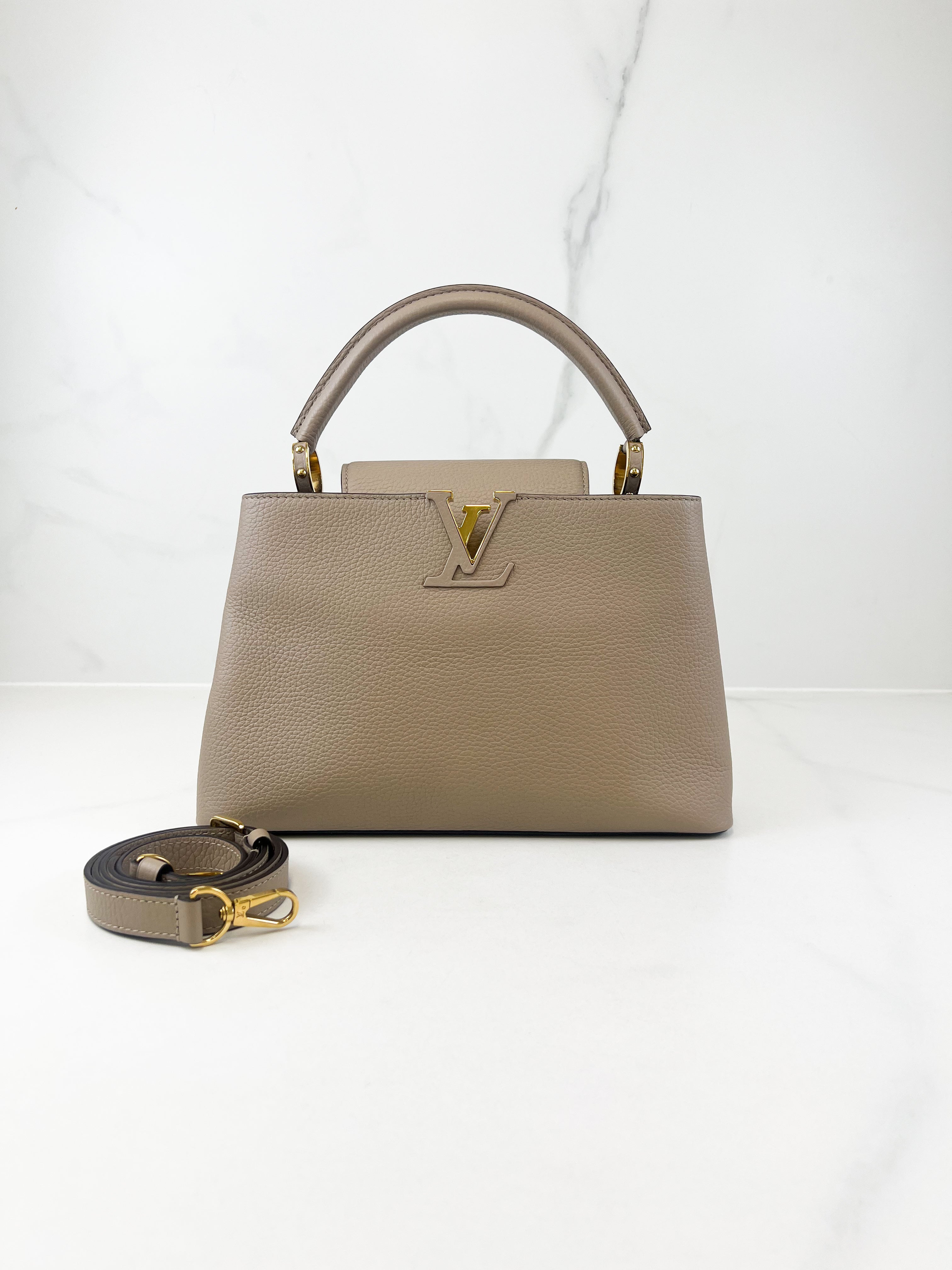 Louis Vuitton Beige Capucines PM
