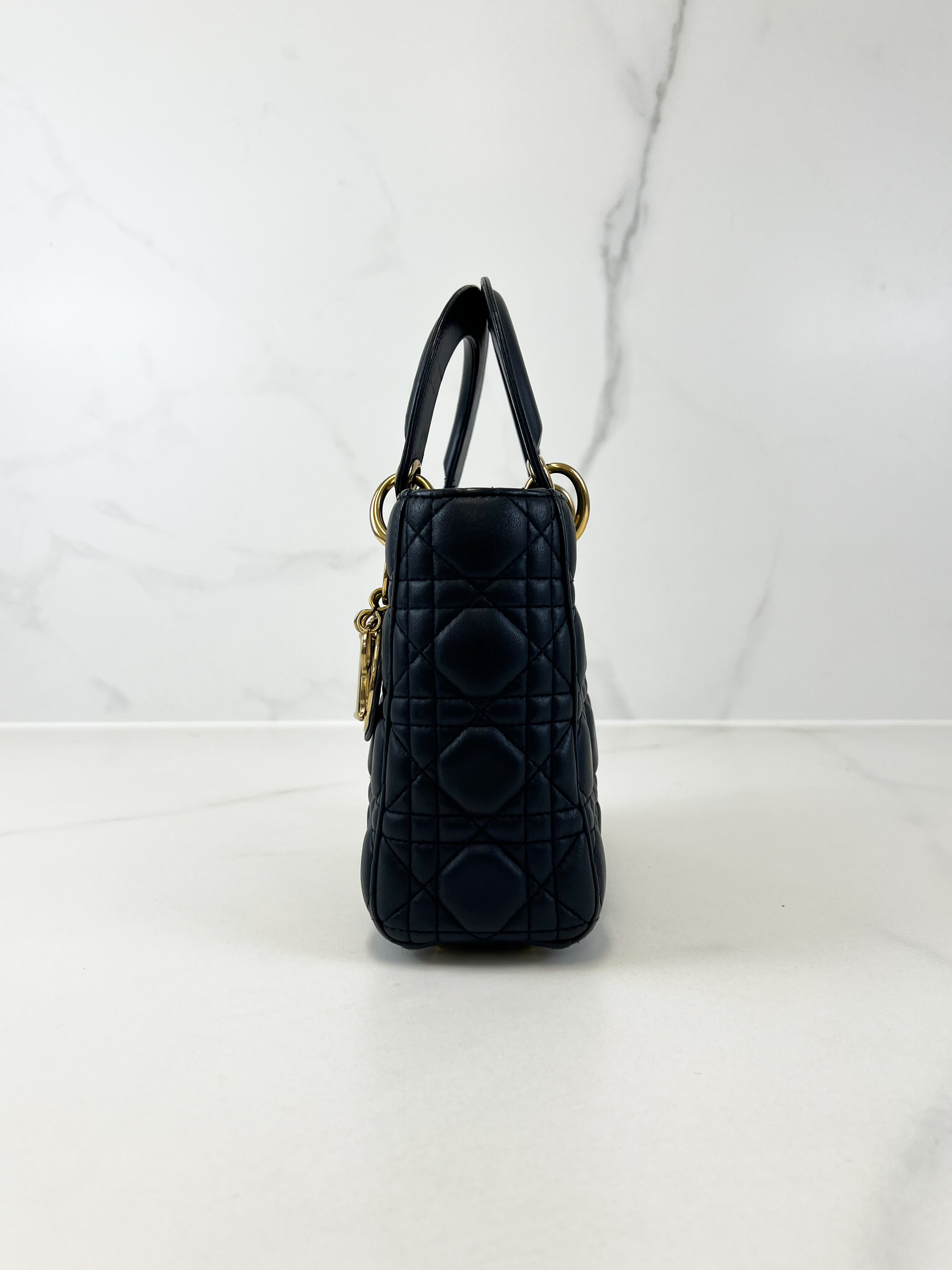 Christian Dior Small Midnight Blue Lady Dior