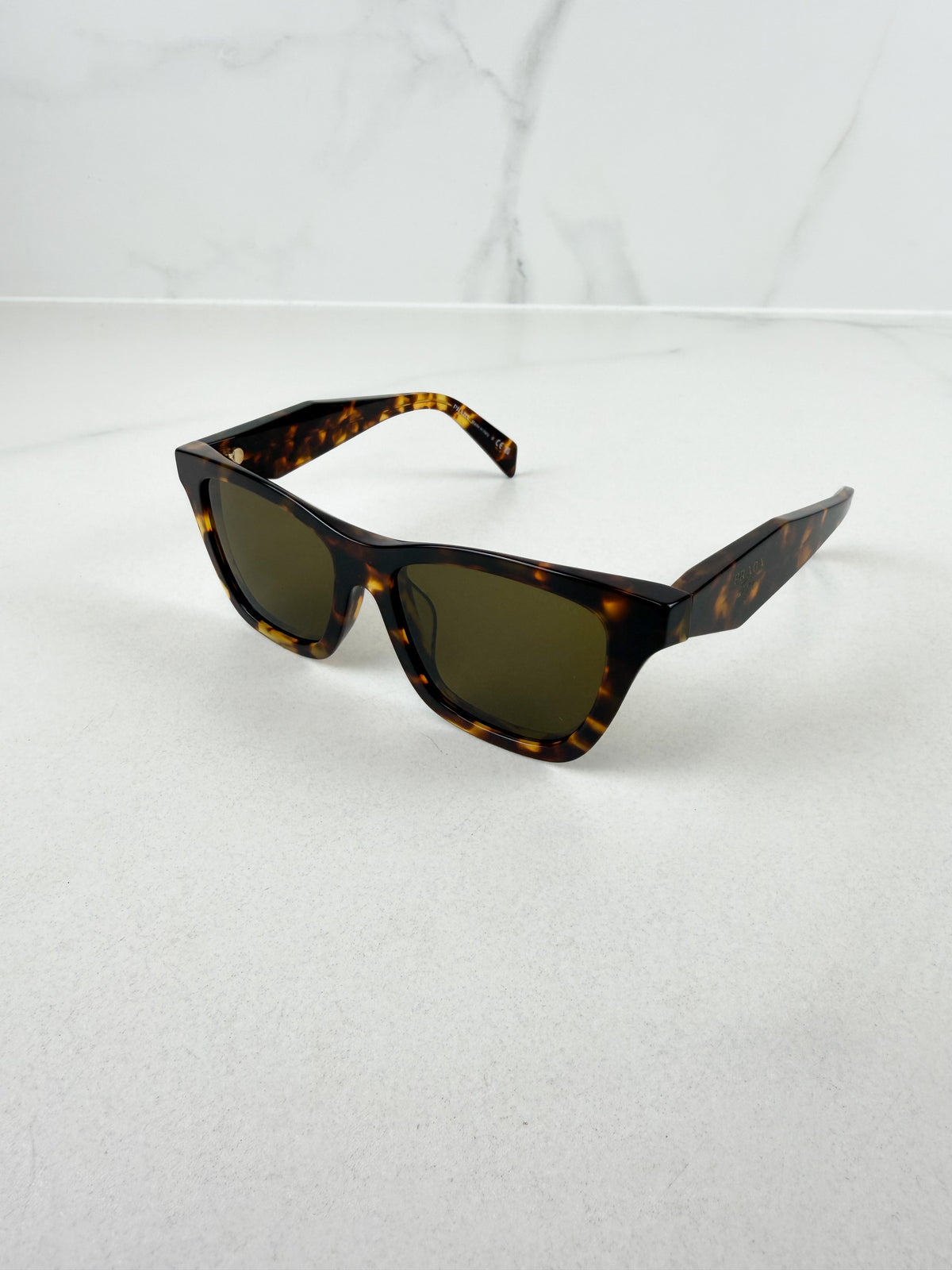 Prada Square Frame Honey Tortoise Sunglasses SPR C07
