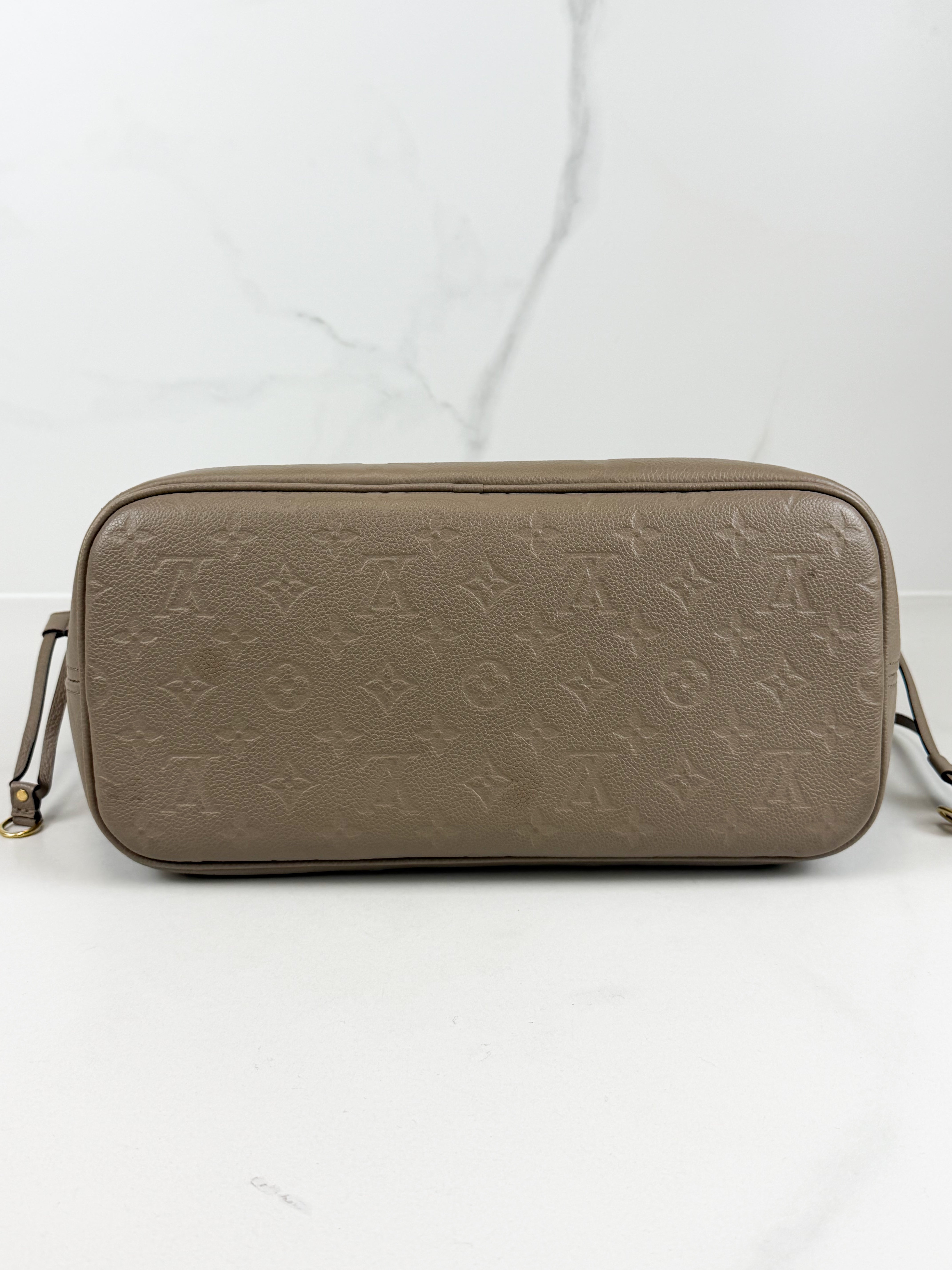 Louis Vuitton Neverfull MM in Empreinte Tourterelle with Pouch