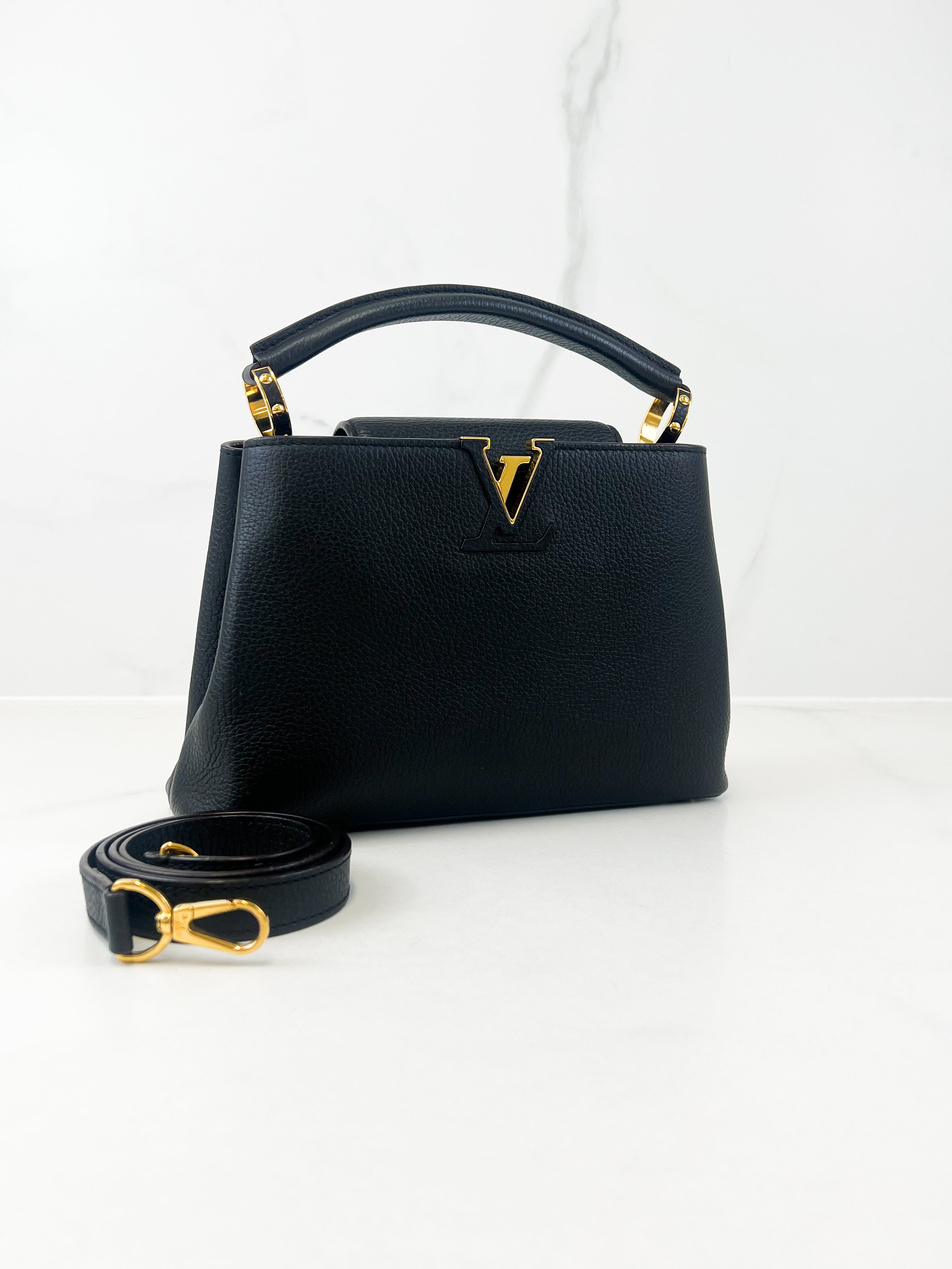Louis Vuitton Black Capucines BB