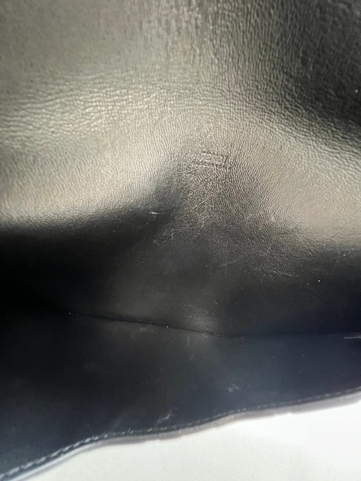 Fendi FF Leather Envelope Clutch