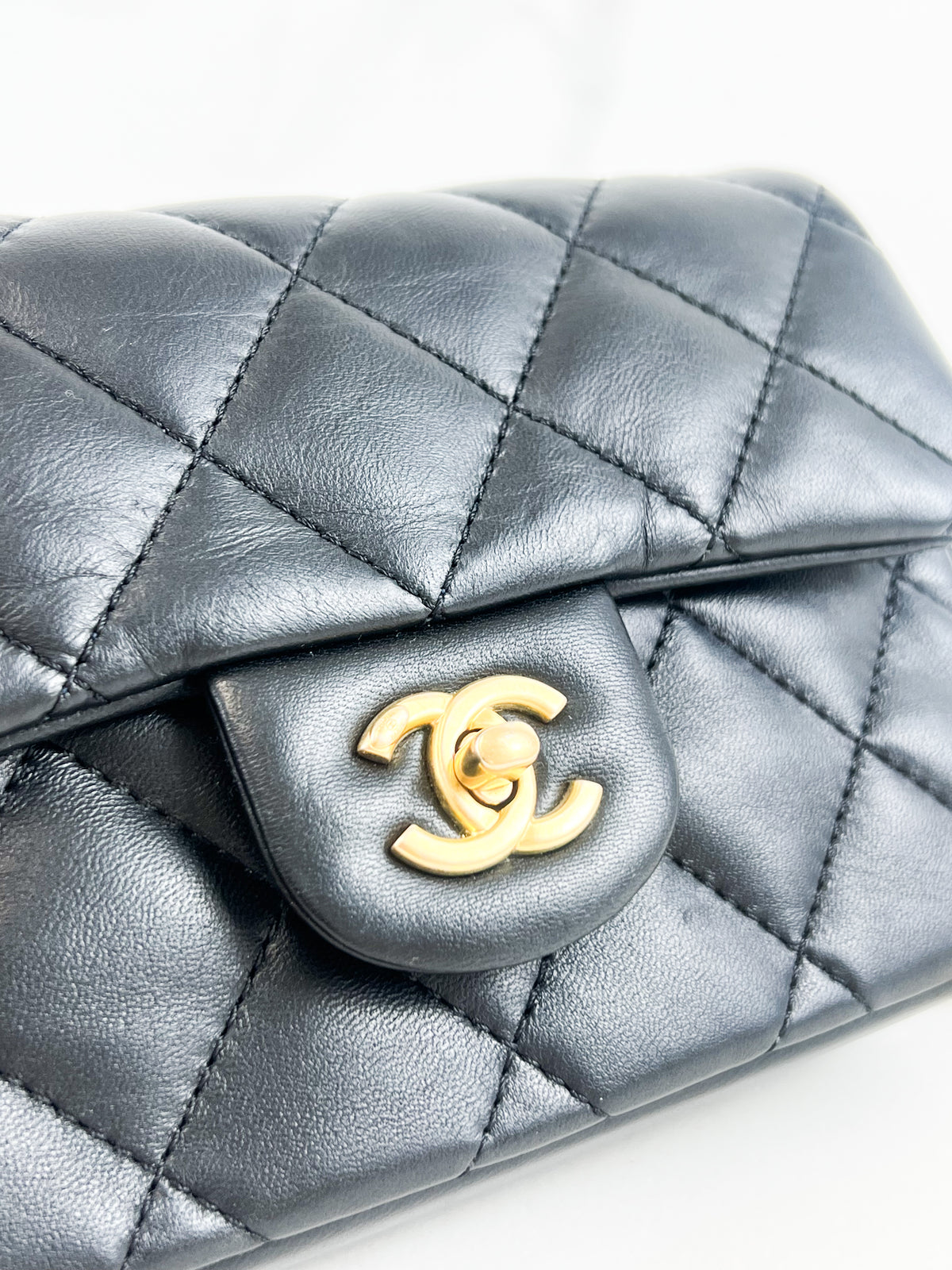 Chanel Hearts Charm Mini Flap Bag in Lambskin with GHW