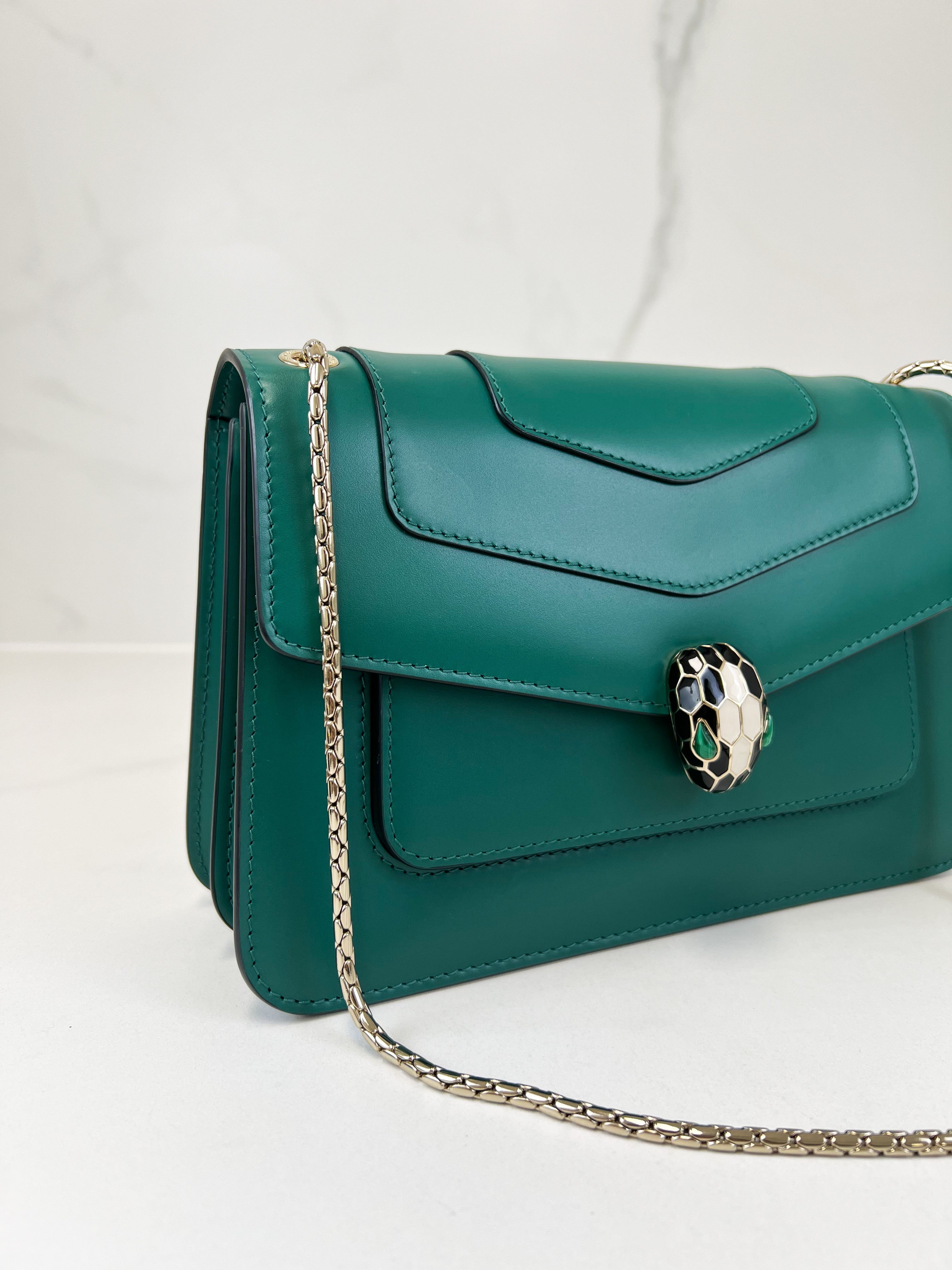 Bvlgari Calf Leather Serpenti Women’s Forever Bag