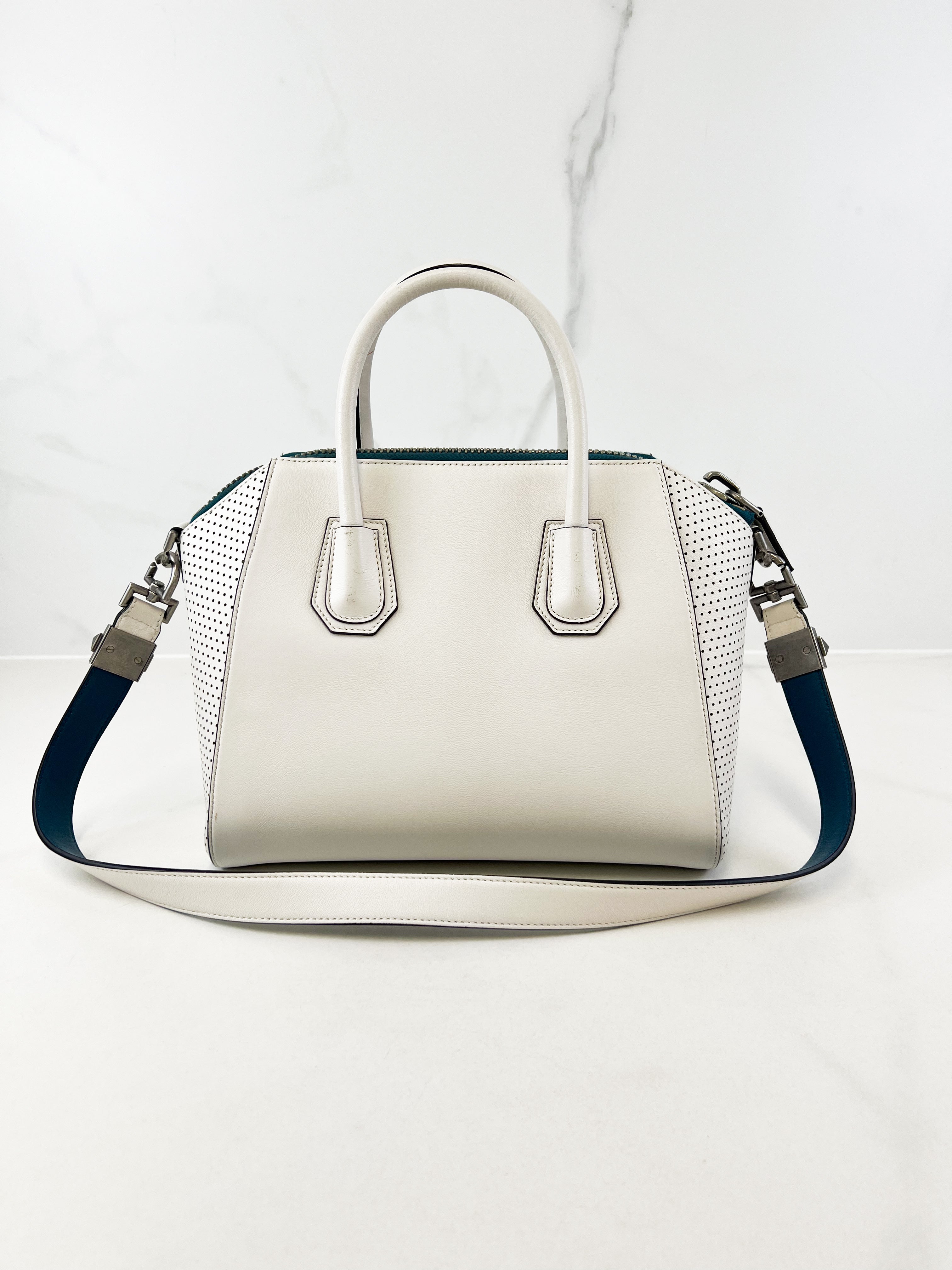 Givenchy Antigona Leather Small White Shoulder Bag