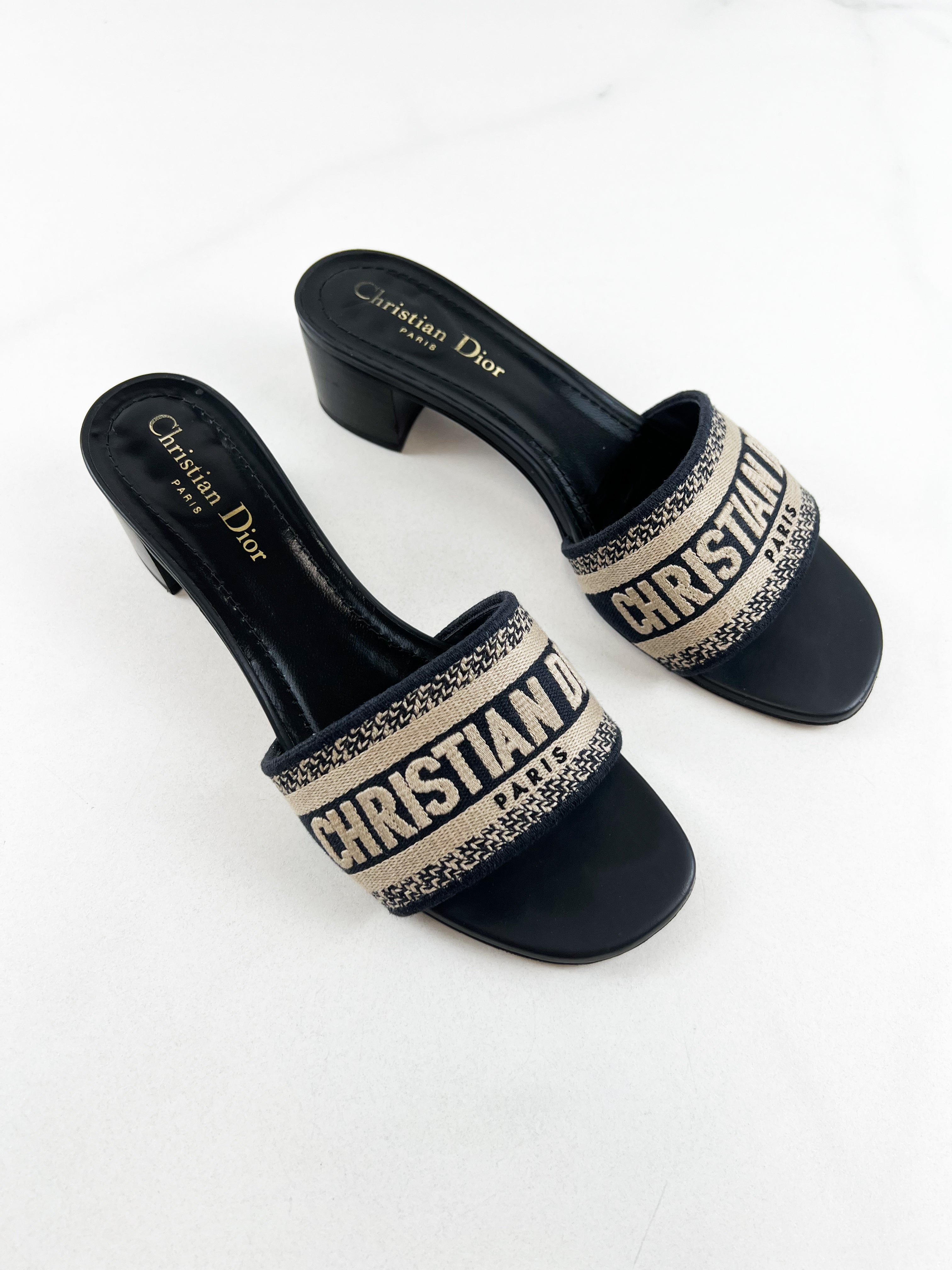 Christian Dior Dway Mule Slides Size 38
